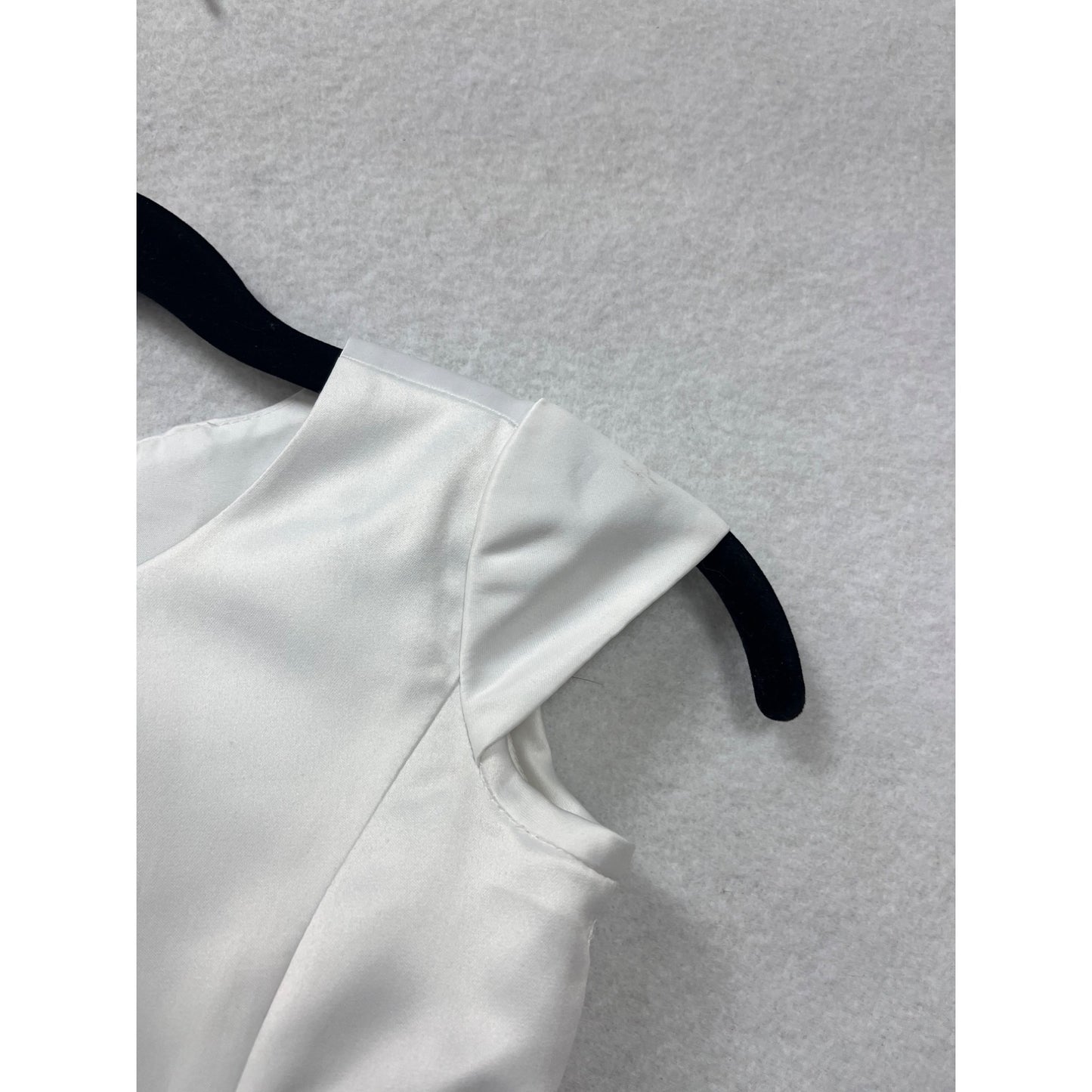 Girls size 6X White Formal Dress Designed by Lauren Marie #6326