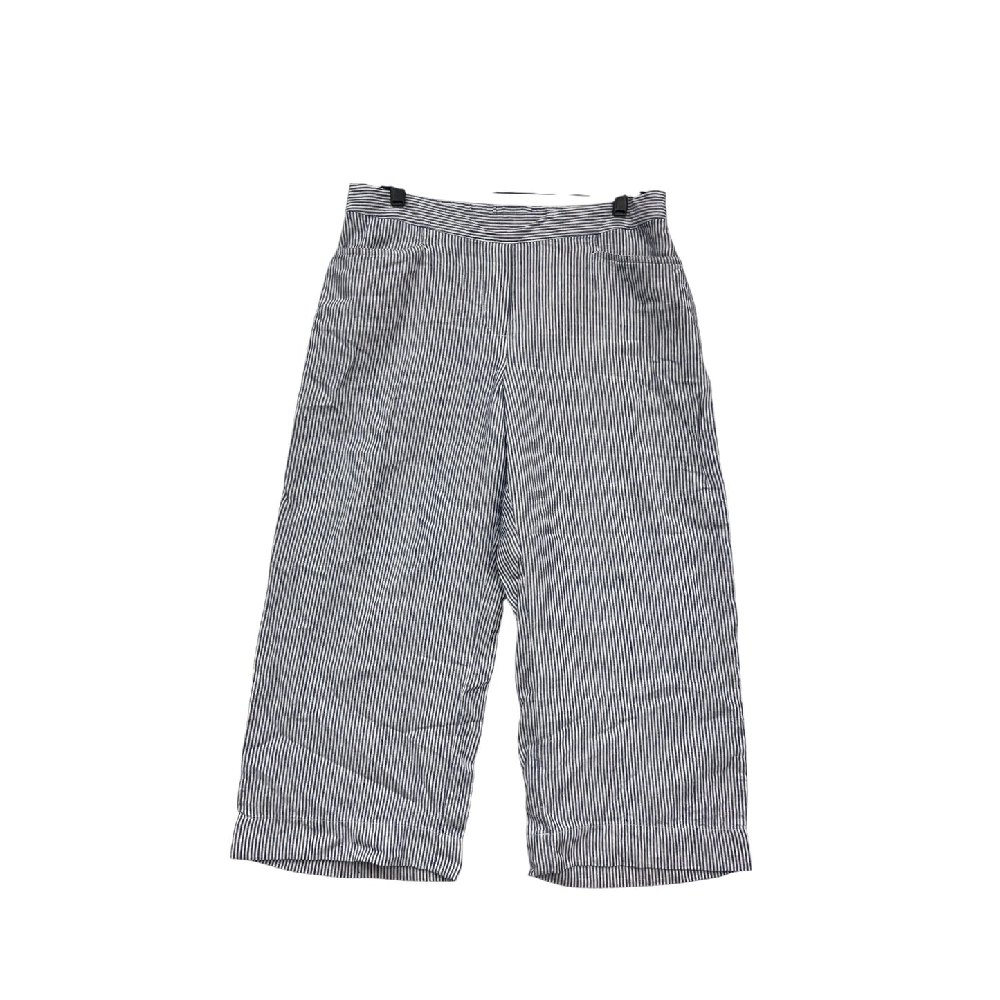 J.Jill Blue & White Striped Linen Pants Petite #876A