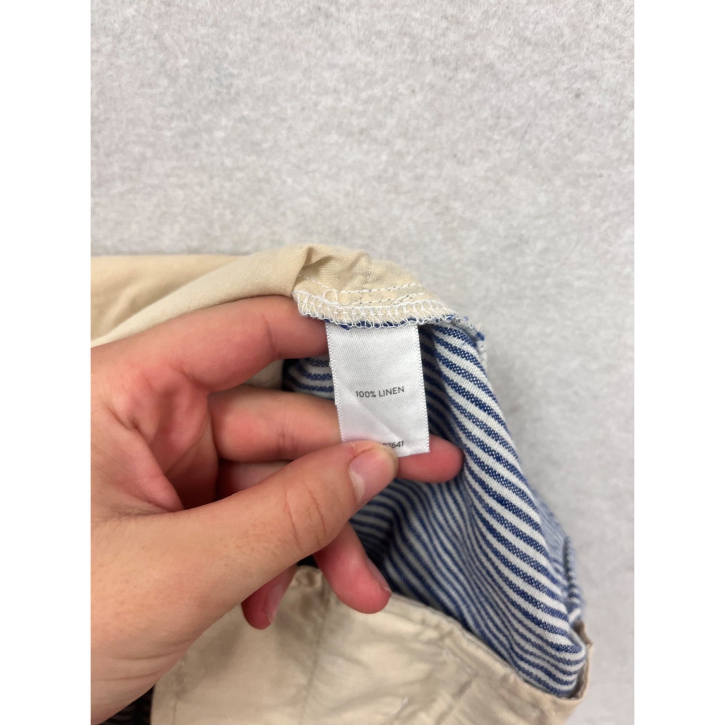 J.Jill Blue & White Striped Linen Pants Petite #876A