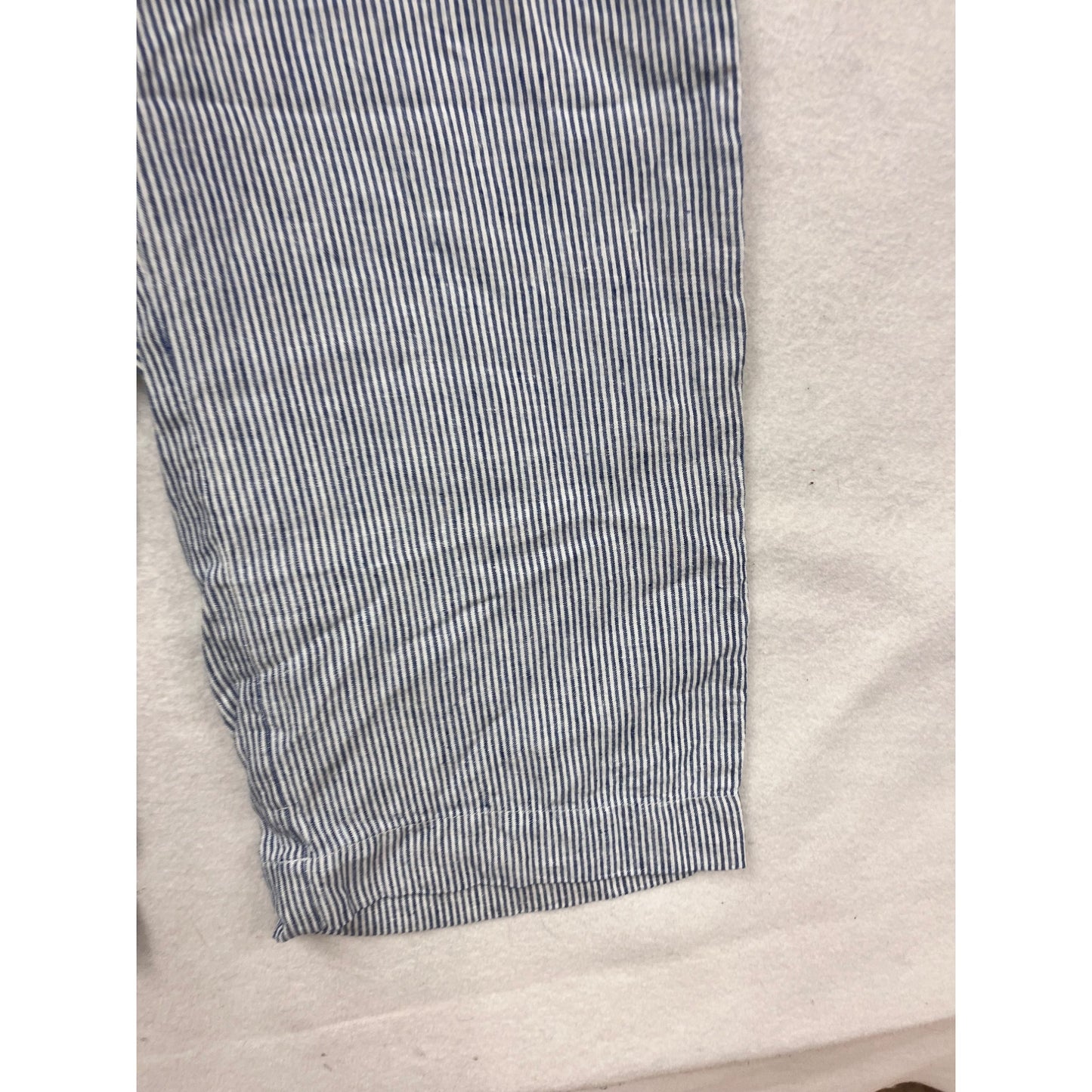 J.Jill Blue & White Striped Linen Pants Petite #876A