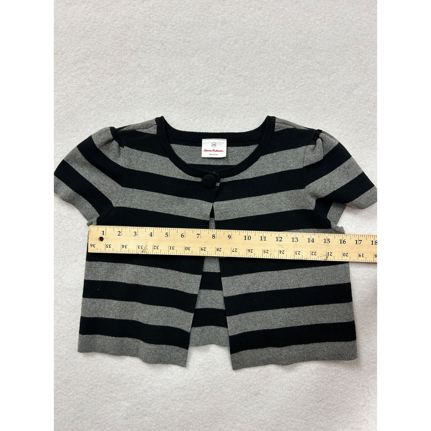 Hanna Andersson Girls Striped Cardigan Short Sleeve #6360