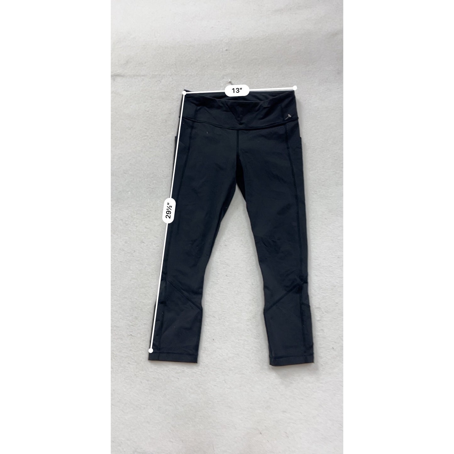 Lululemon Womens Black High-Rise Crop Leggings Size 6 #15A