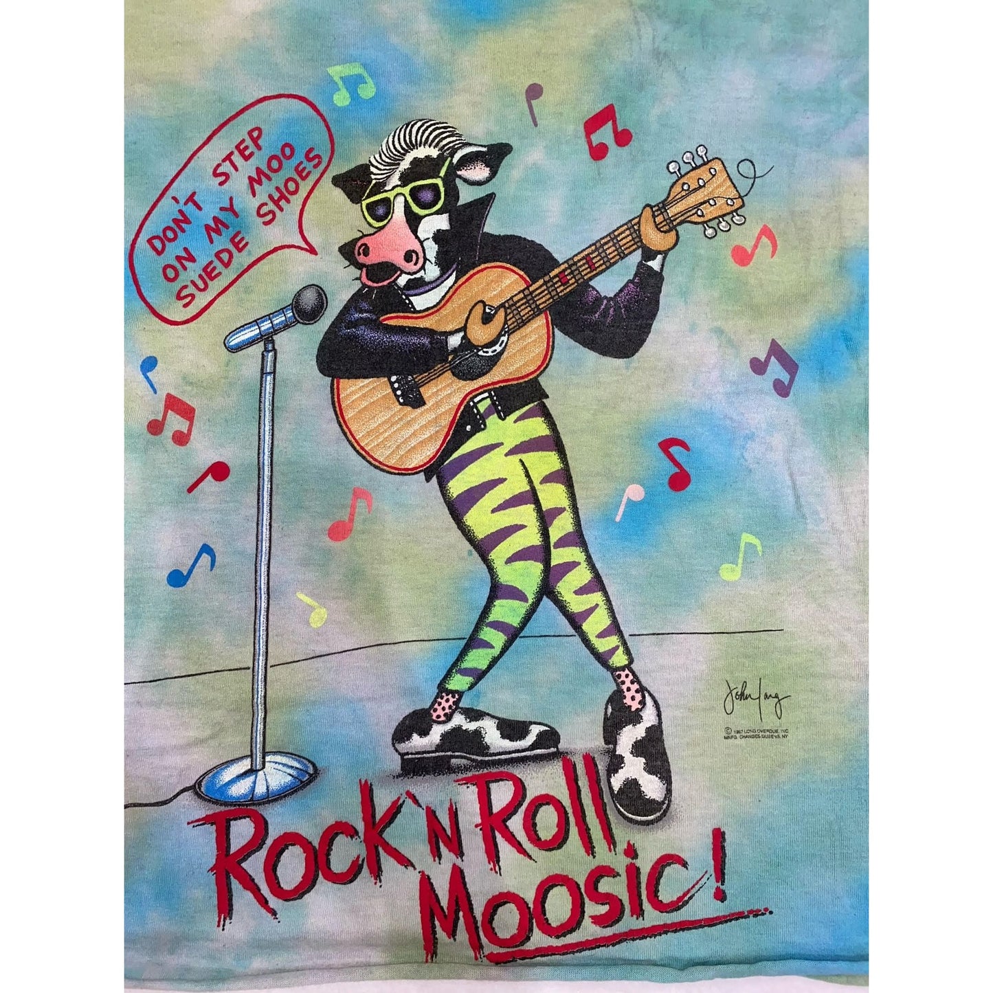 Vintage Rock n Roll Cow Crop Tee