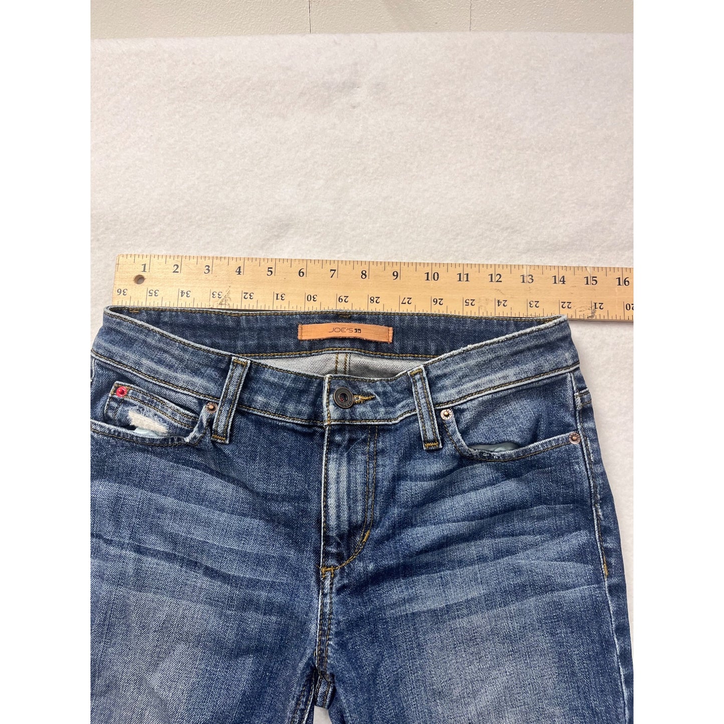 Joes Jeans The Blondie Mid Rise Skinny Ankle Womens Size 26 Distressed Blue Jeans #6387