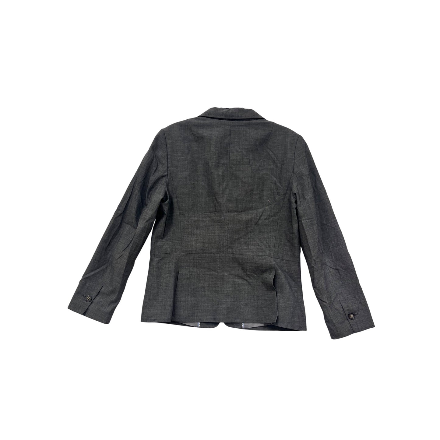 Banana Republic Womens 12P Stretch Wool & Spandex Gray Blazer Jacket With Single Button Closure #6684