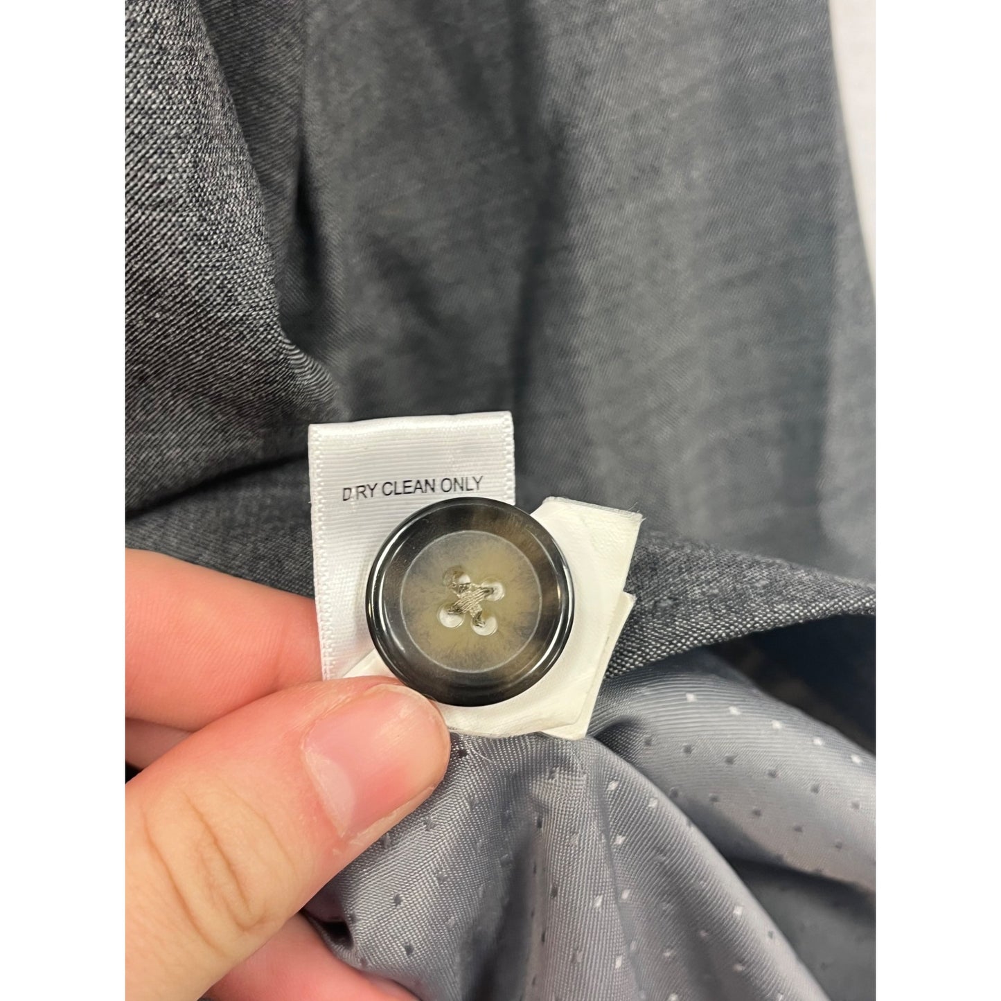 Banana Republic Womens 12P Stretch Wool & Spandex Gray Blazer Jacket With Single Button Closure #6684