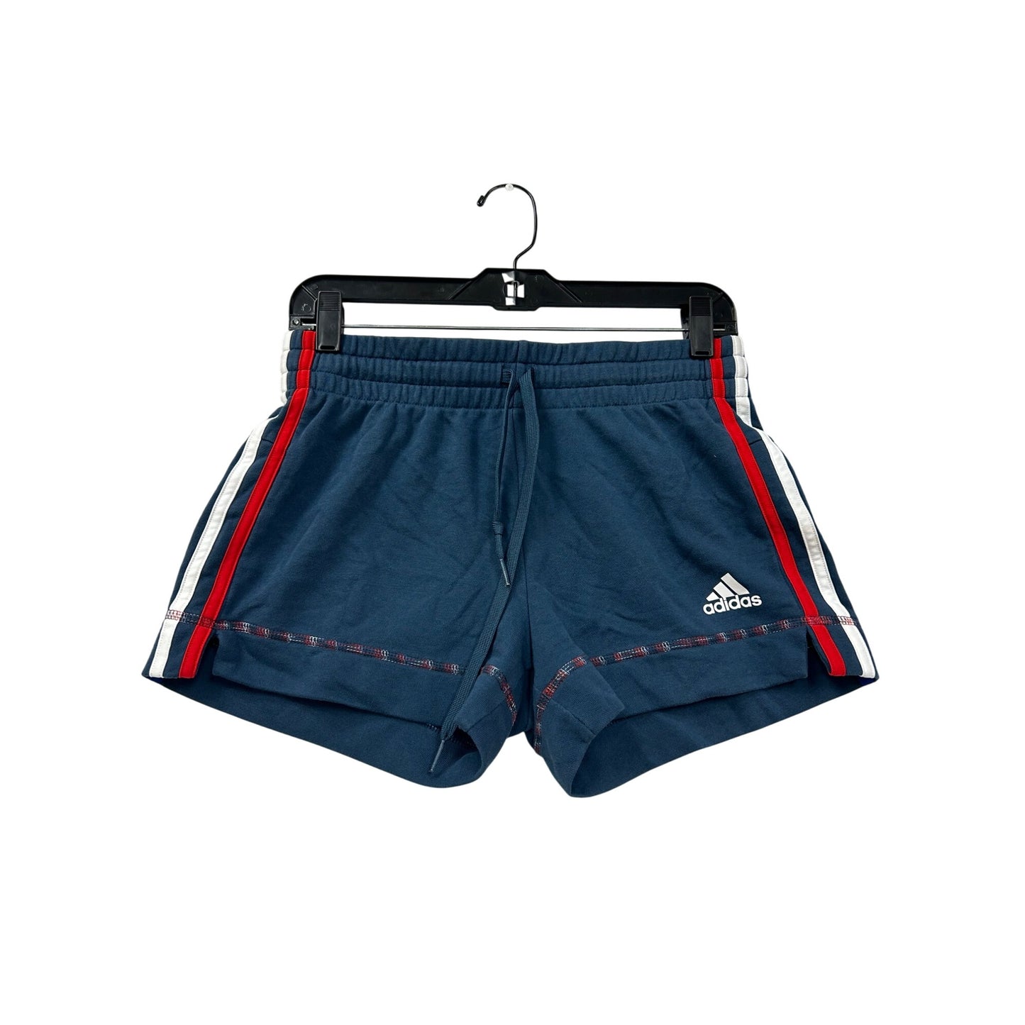 Adidas Womens Blue Shorts With Red & White Stripes XS #7000