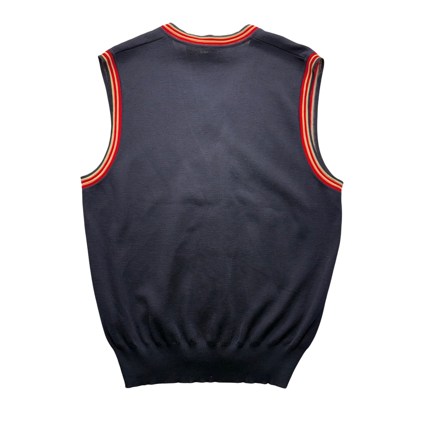 Vintage Ellesse Mens Wool V-Neck Sweater Vest #7444
