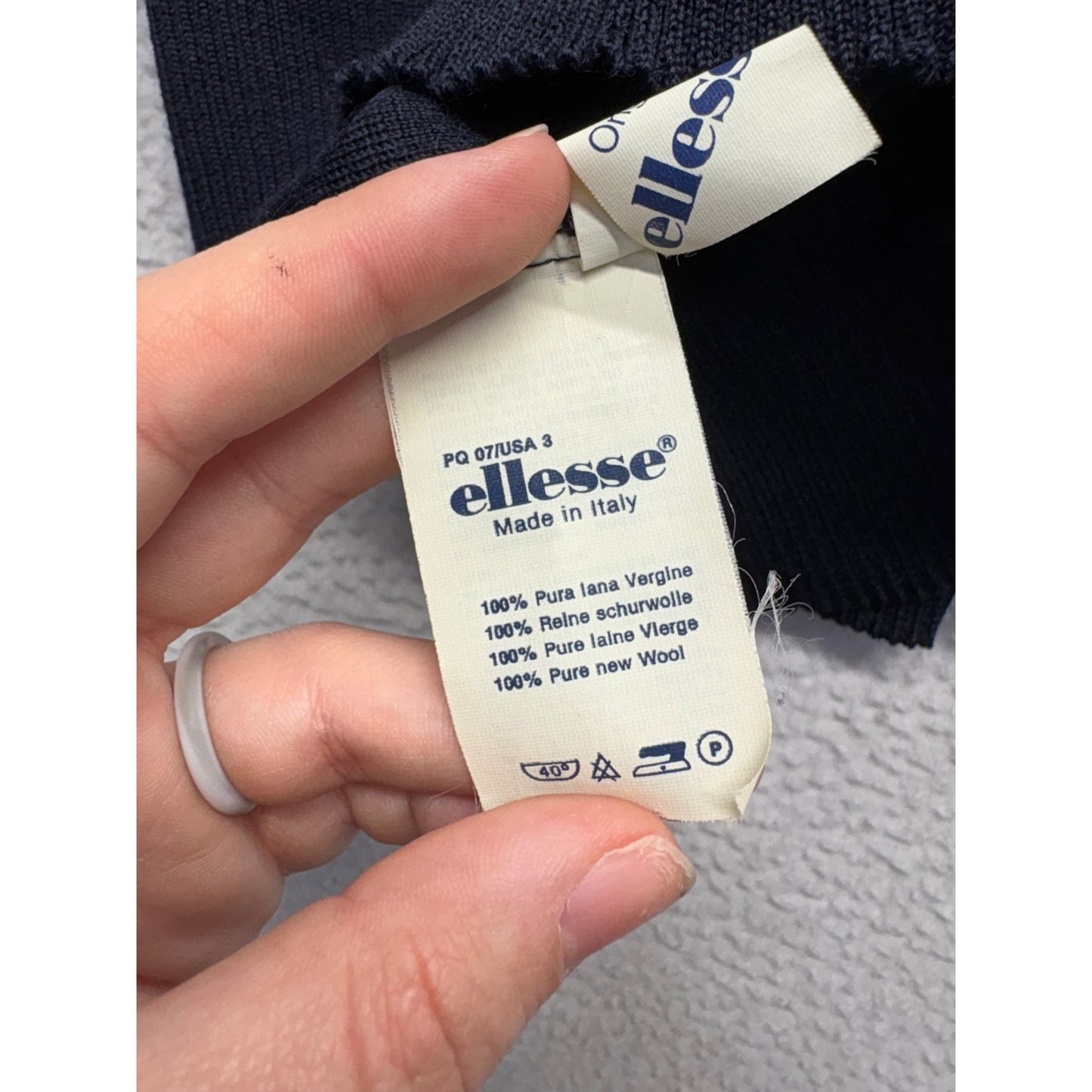Vintage Ellesse Mens Wool V-Neck Sweater Vest #7444