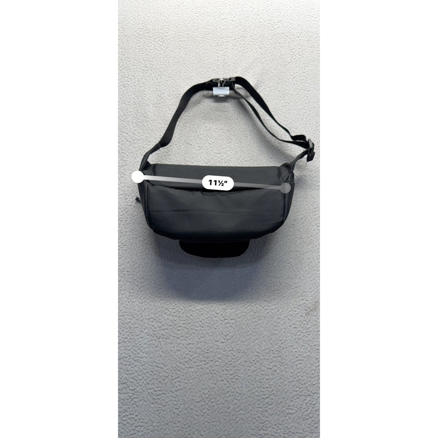 Black Sport Zone Adjustable Waist Bag With Multiple Pockets & Clip Closure #9392