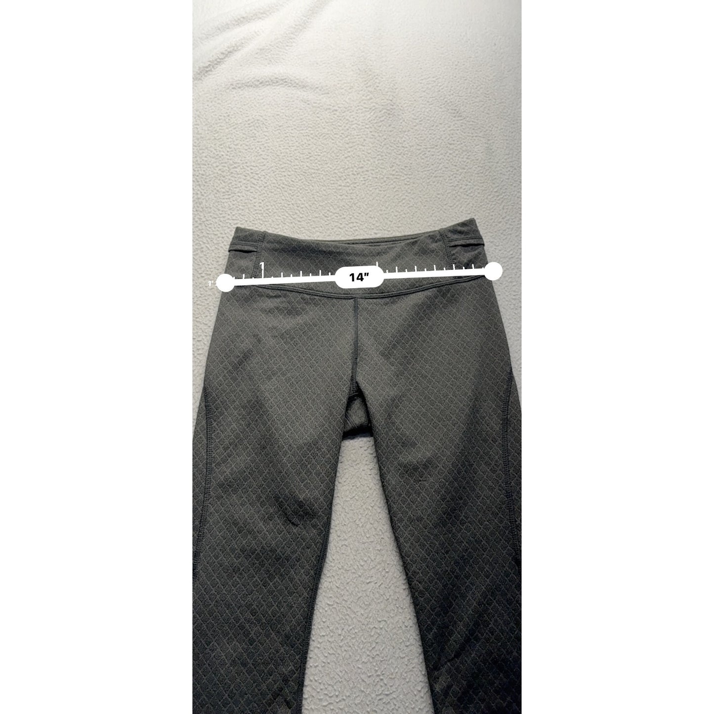 Kyodan XS Gray Patterned Cropped Athletic Leggings 26.5" #9922