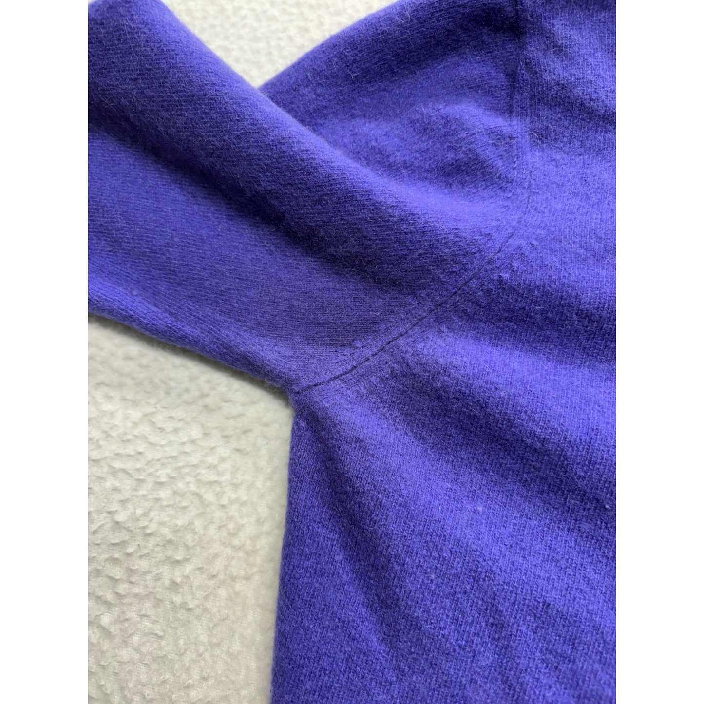 Vintage Purple 100% Cashmere 3/4 Sleeve Womens Sweater With Square Neckline #7432