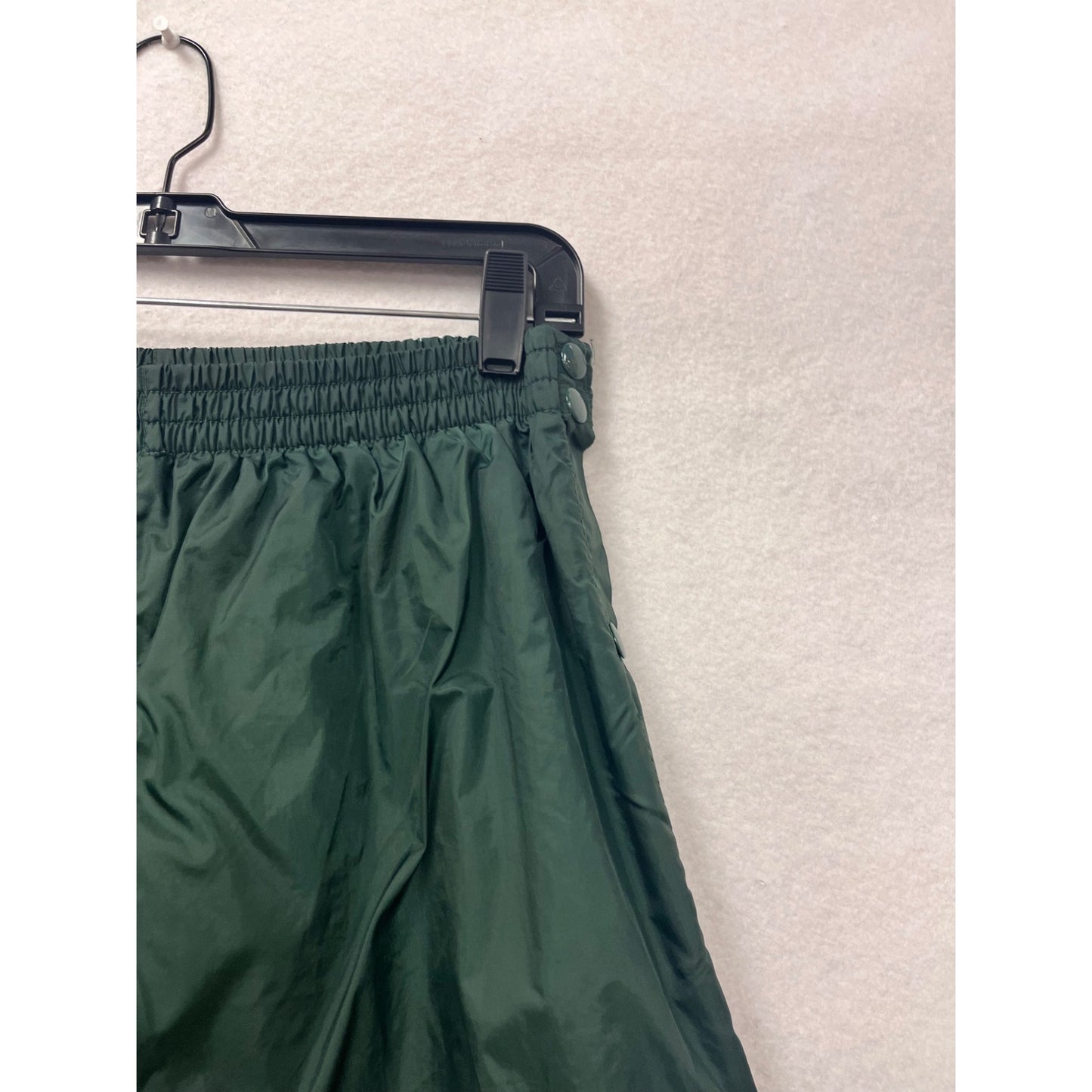Mens Medium Pinnacle Green Snap Side Nylon Track Pants #8395