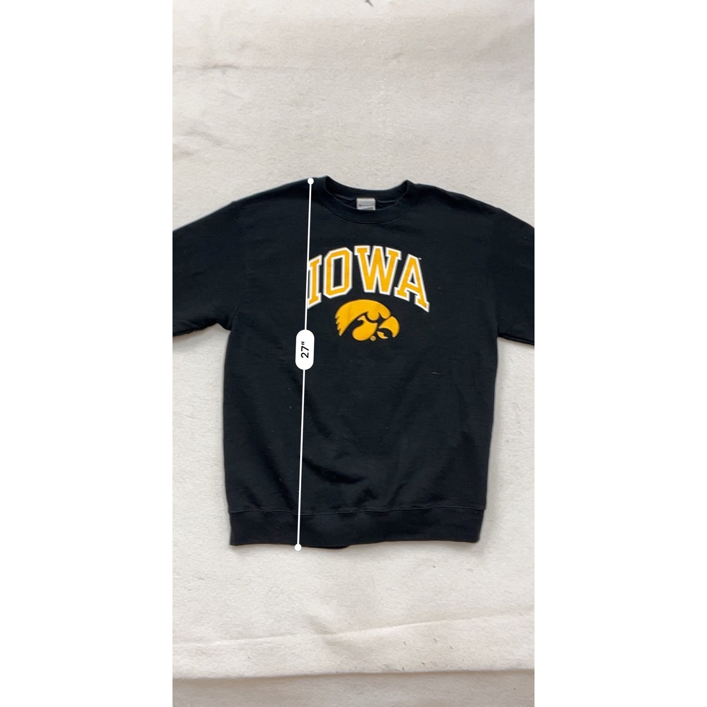 Iowa Hawkeyes Mens Black Sweatshirt Champion Large #8979