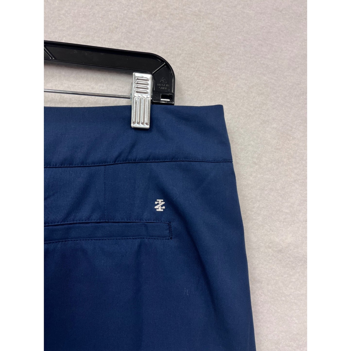 Izod Golf Womens Navy Blue Skort Size 10 With Button Details & White Piping 100% Polyester Lightweight & Stylish #6887