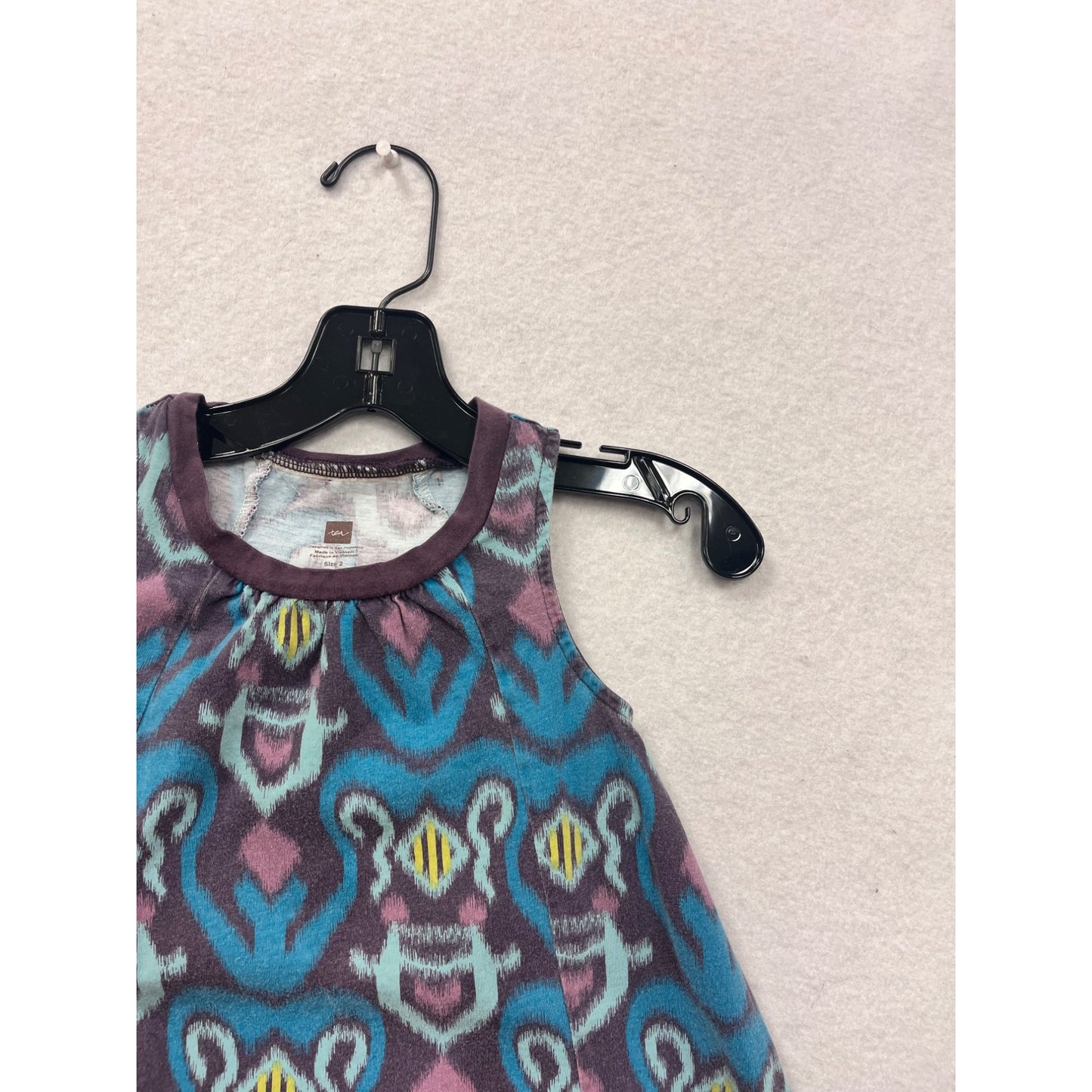 Tea Girls 2T Sleeveless Ikat Print Dress #8008