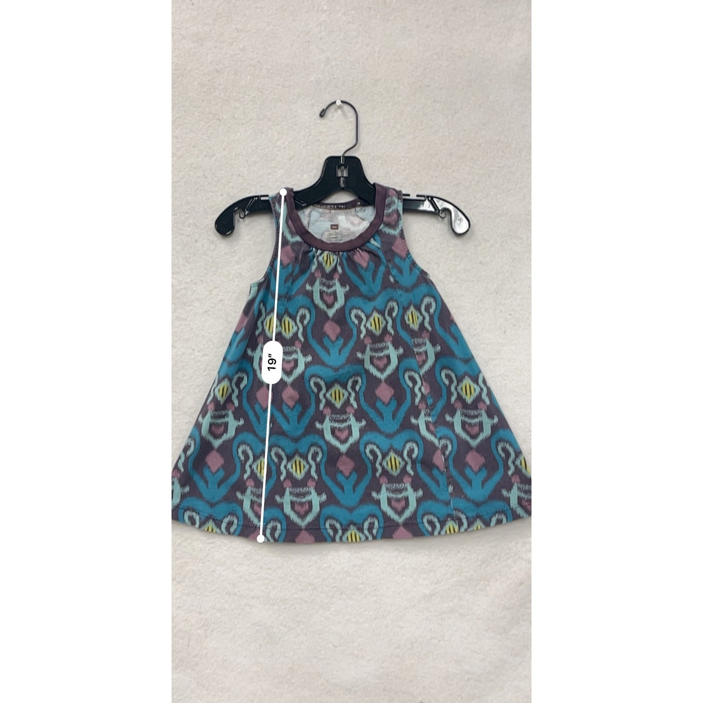 Tea Girls 2T Sleeveless Ikat Print Dress #8008