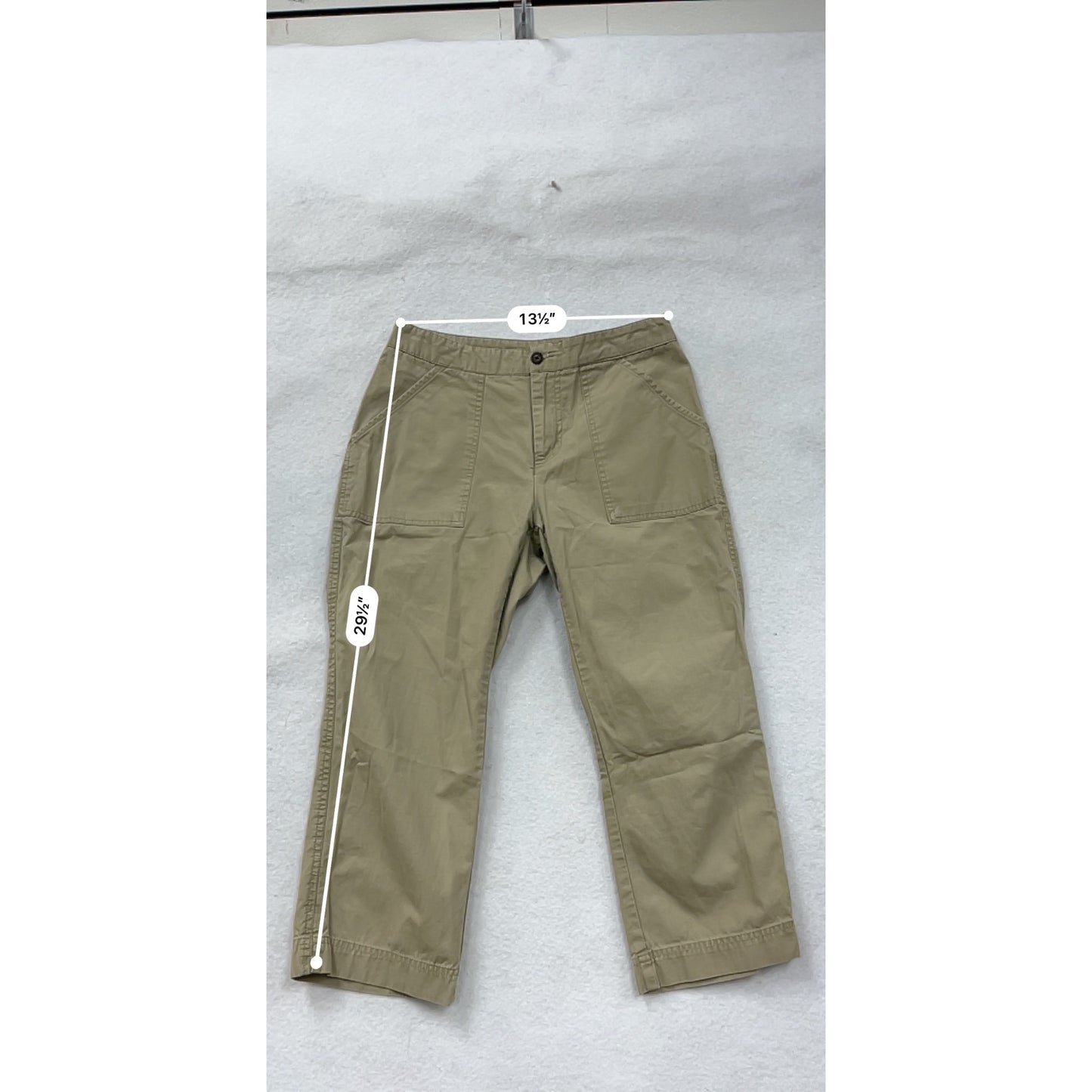 Woolrich Womens Khaki Pants Size 4 Relaxed Fit Casual Style With Pockets #6728