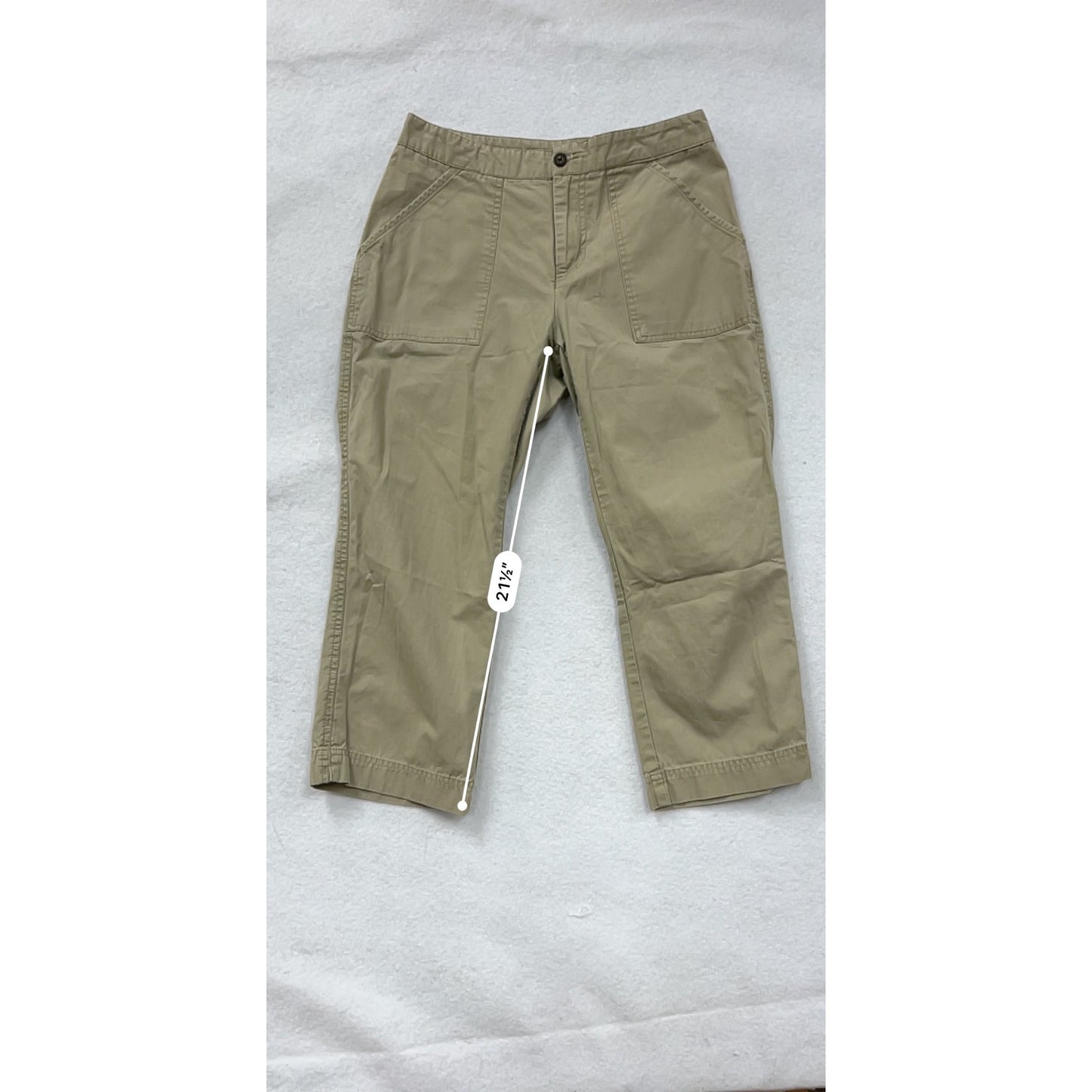Woolrich Womens Khaki Pants Size 4 Relaxed Fit Casual Style With Pockets #6728