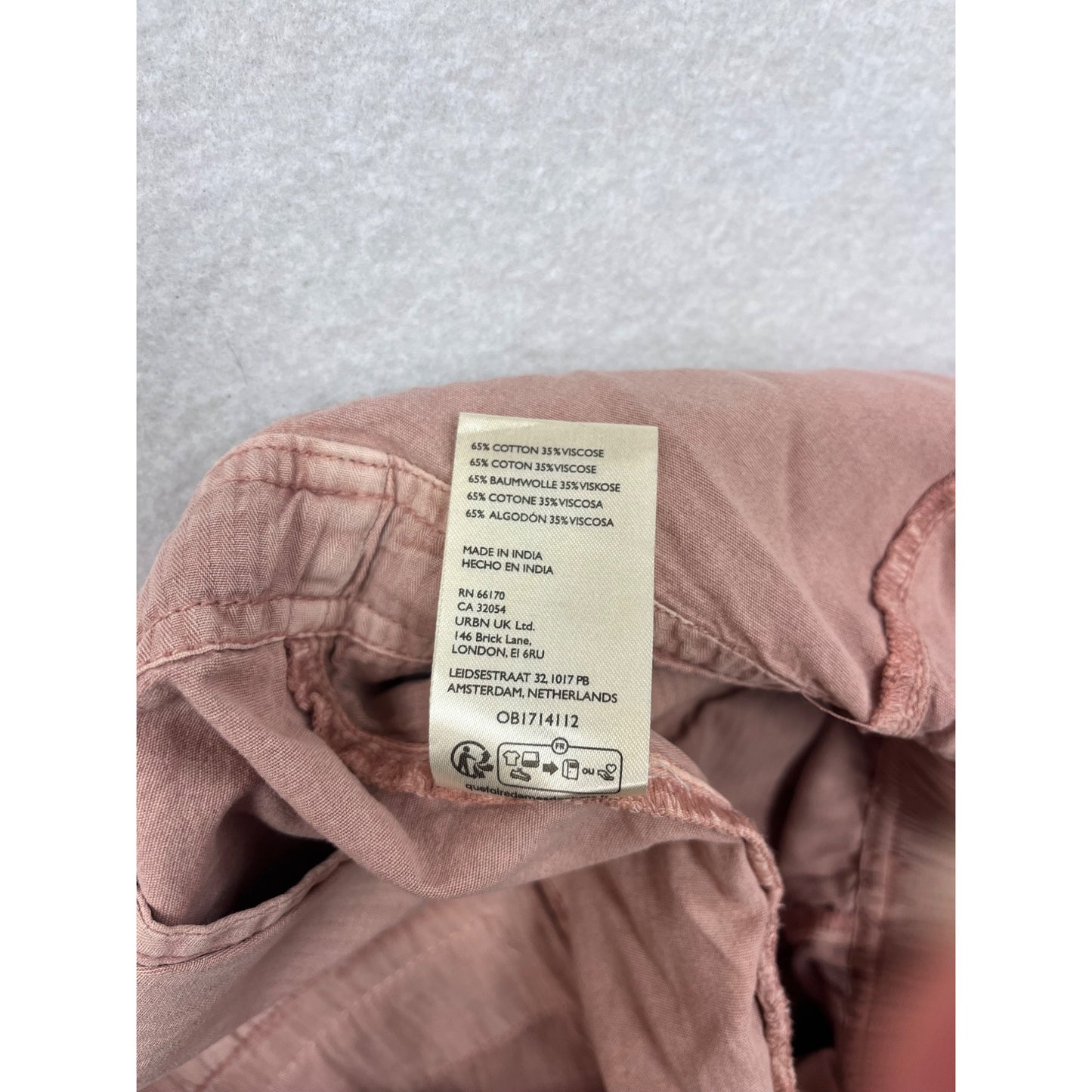 Free People Womens Large Pink Cotton & Viscose Jumper With Pockets & Strappy Back Design #6336