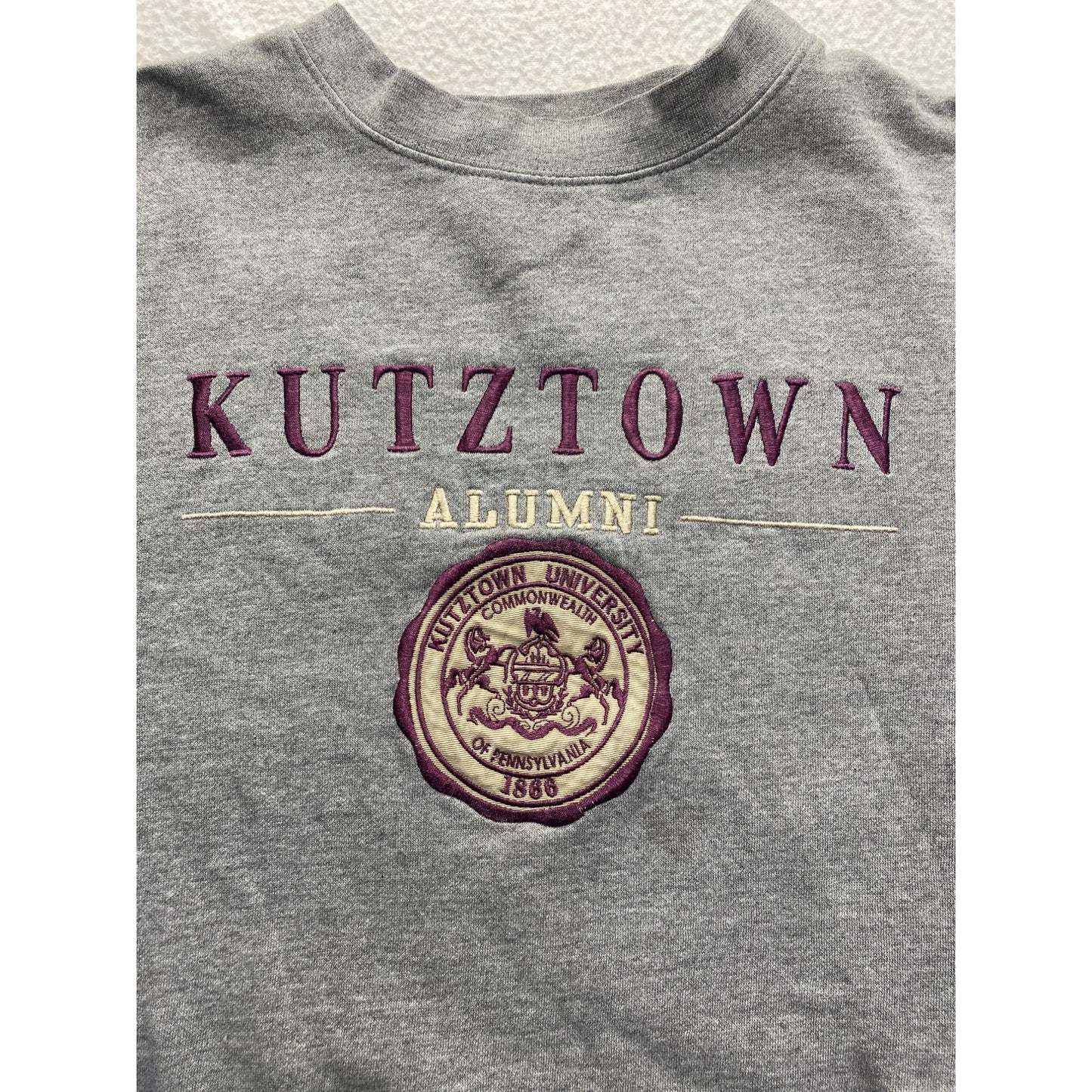 Kutztown University Alumni Sweatshirt S Blue 84 Gray Cotton/Polyester #7134