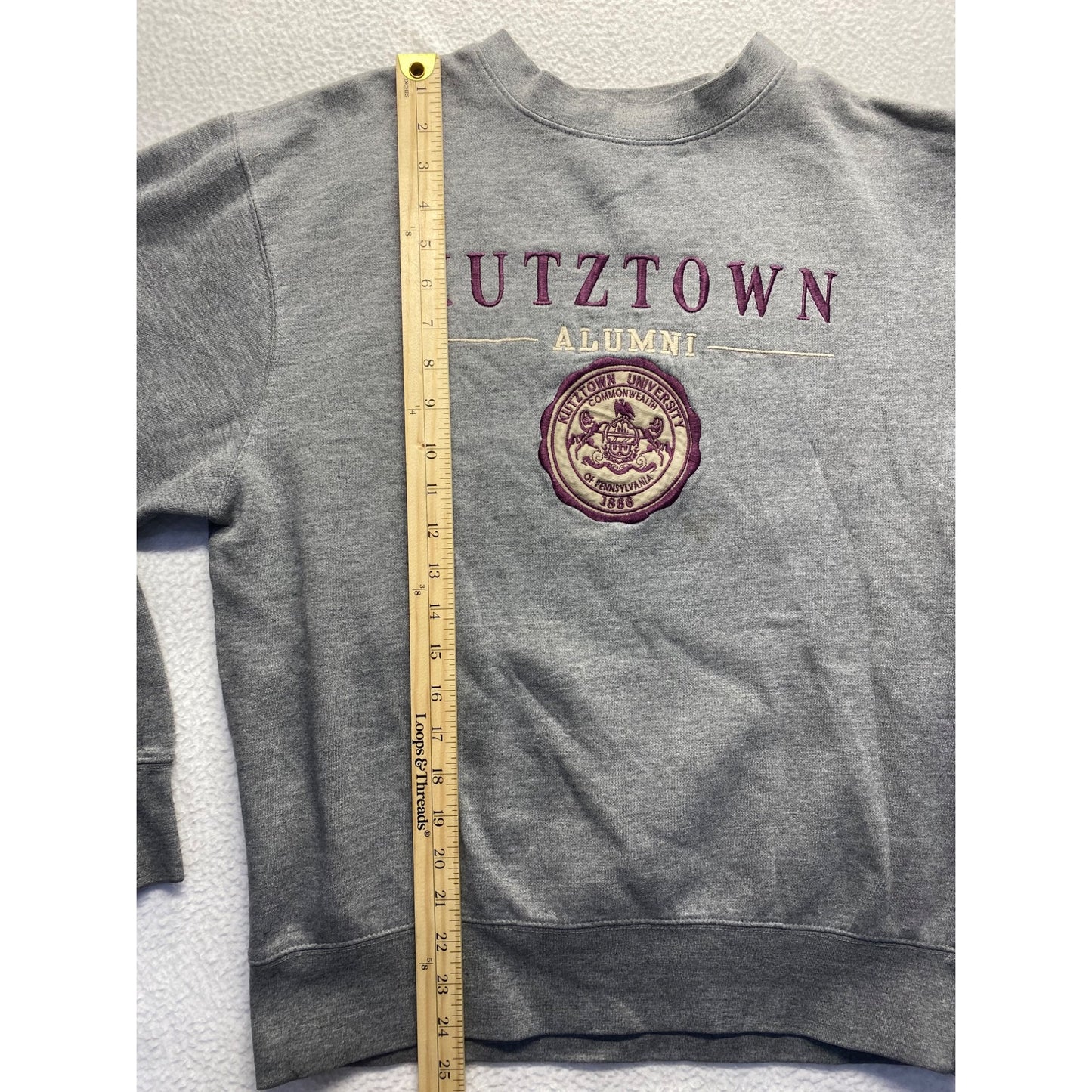 Kutztown University Alumni Sweatshirt S Blue 84 Gray Cotton/Polyester #7134