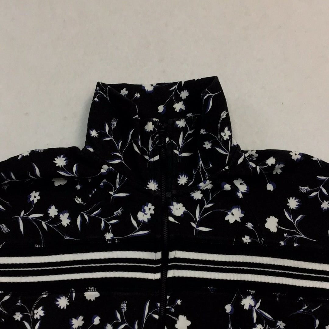 Women’s Floral DKNY Zip-Up Sweater