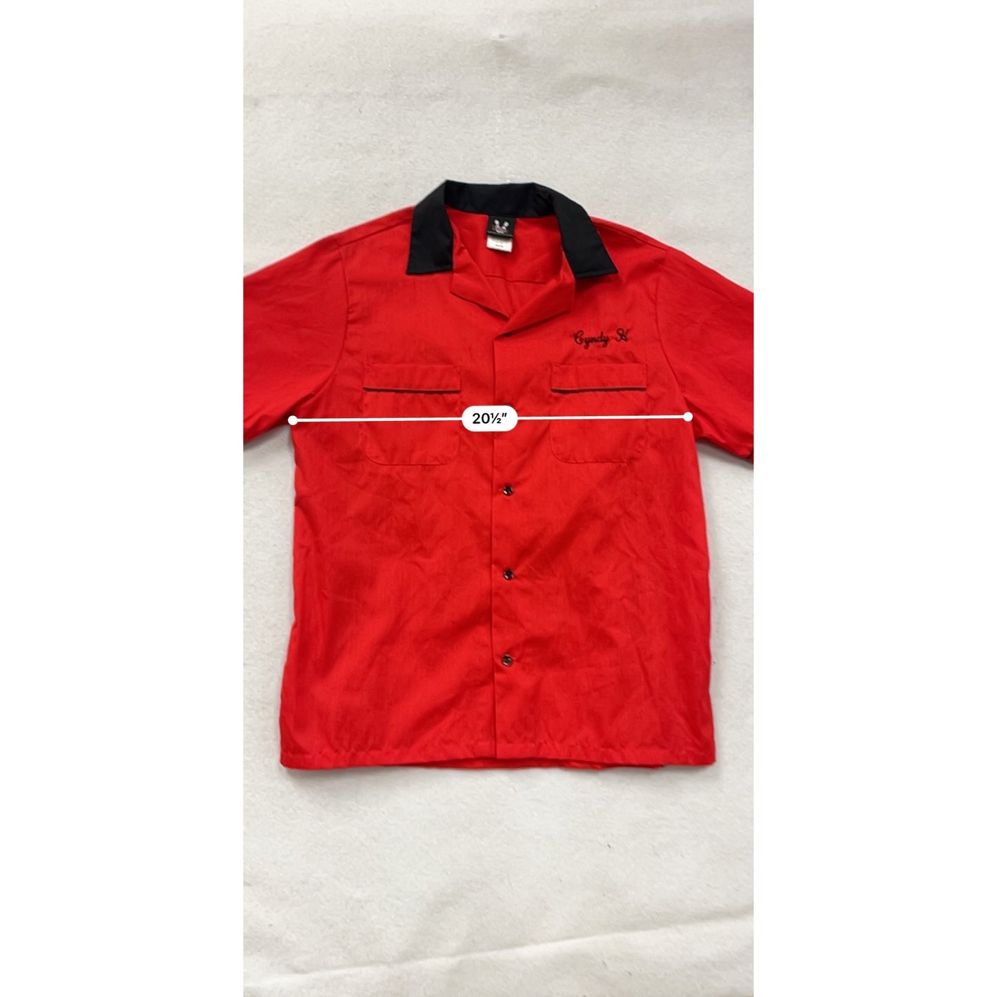 Vintage Hilton Bowling Retro Red & Black Shirt Medium #8306
