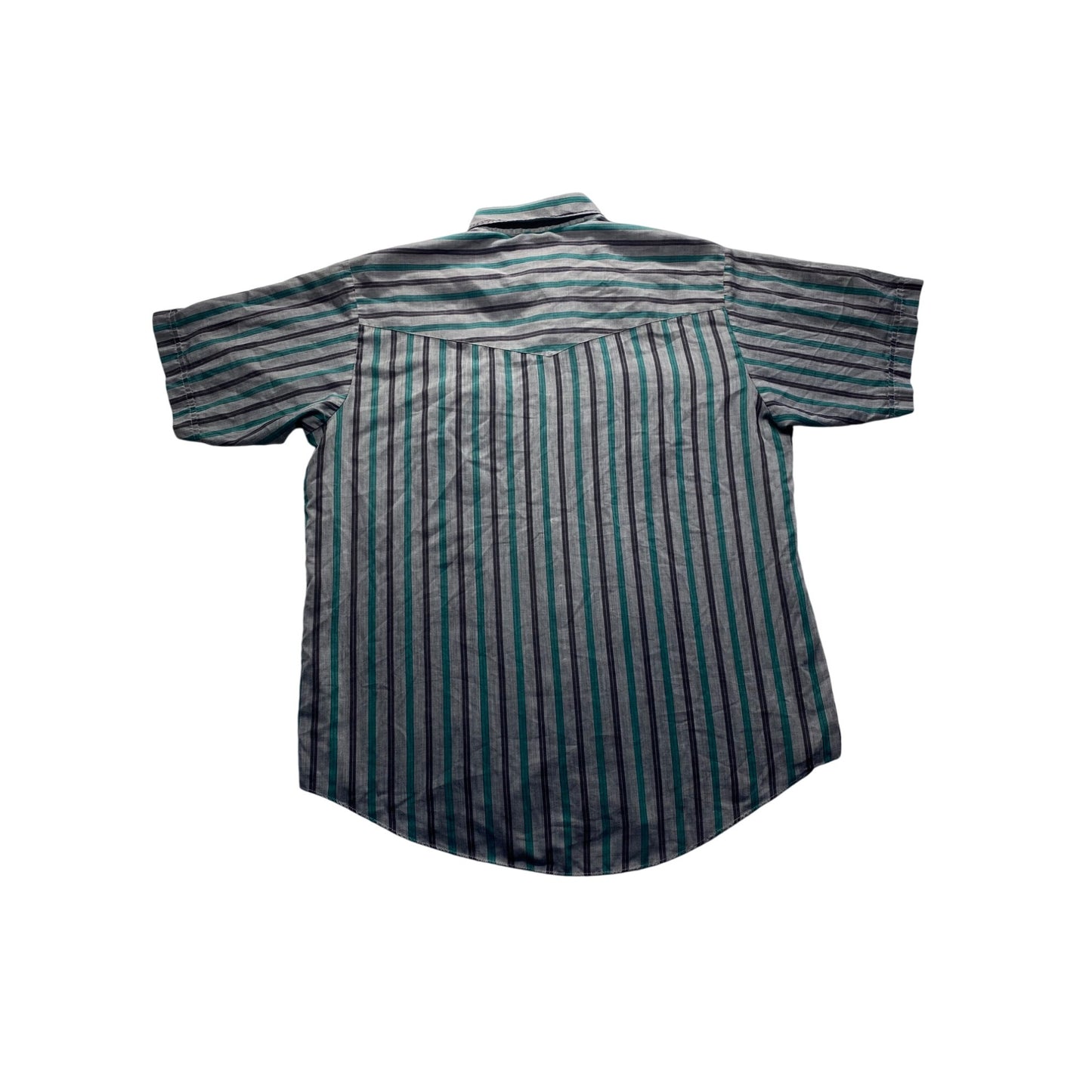 Vintage Plains Western Wear Striped Button-Up Shirt #5864