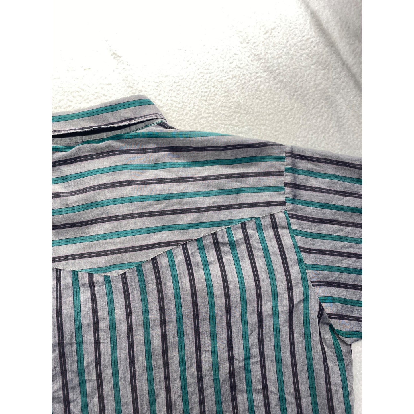Vintage Plains Western Wear Striped Button-Up Shirt #5864