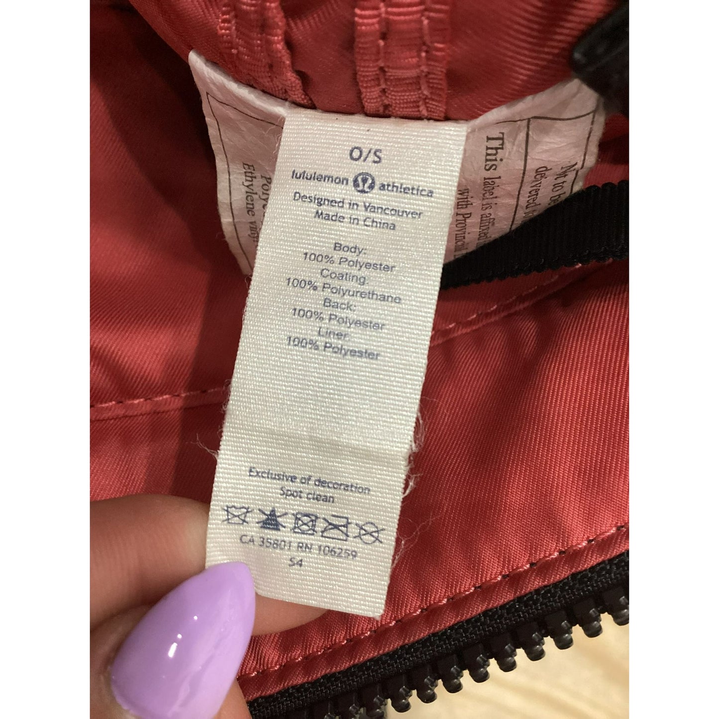 LuluLemon Leather tote bag