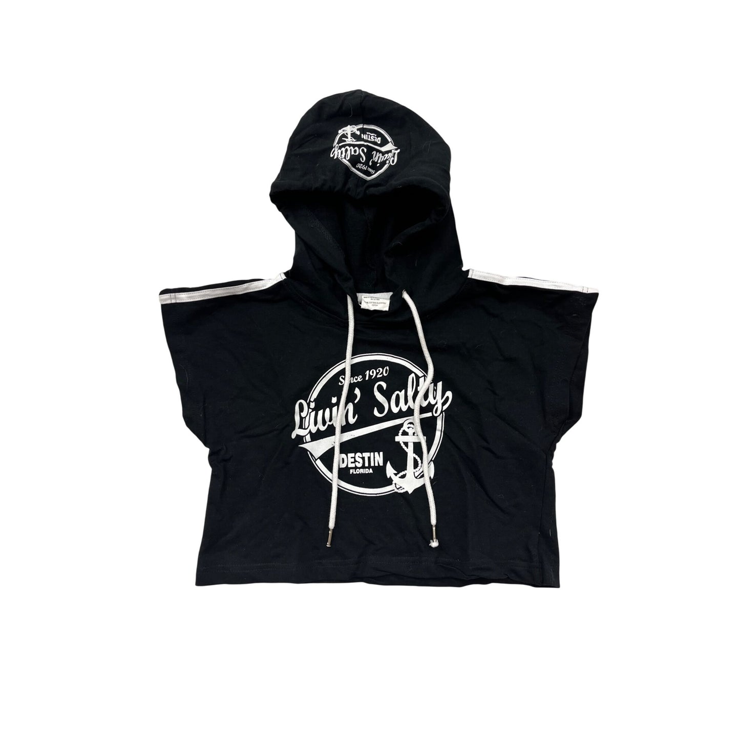 Women’s Exist Livin Salty Destin Florida Cropped Hoodie #6110