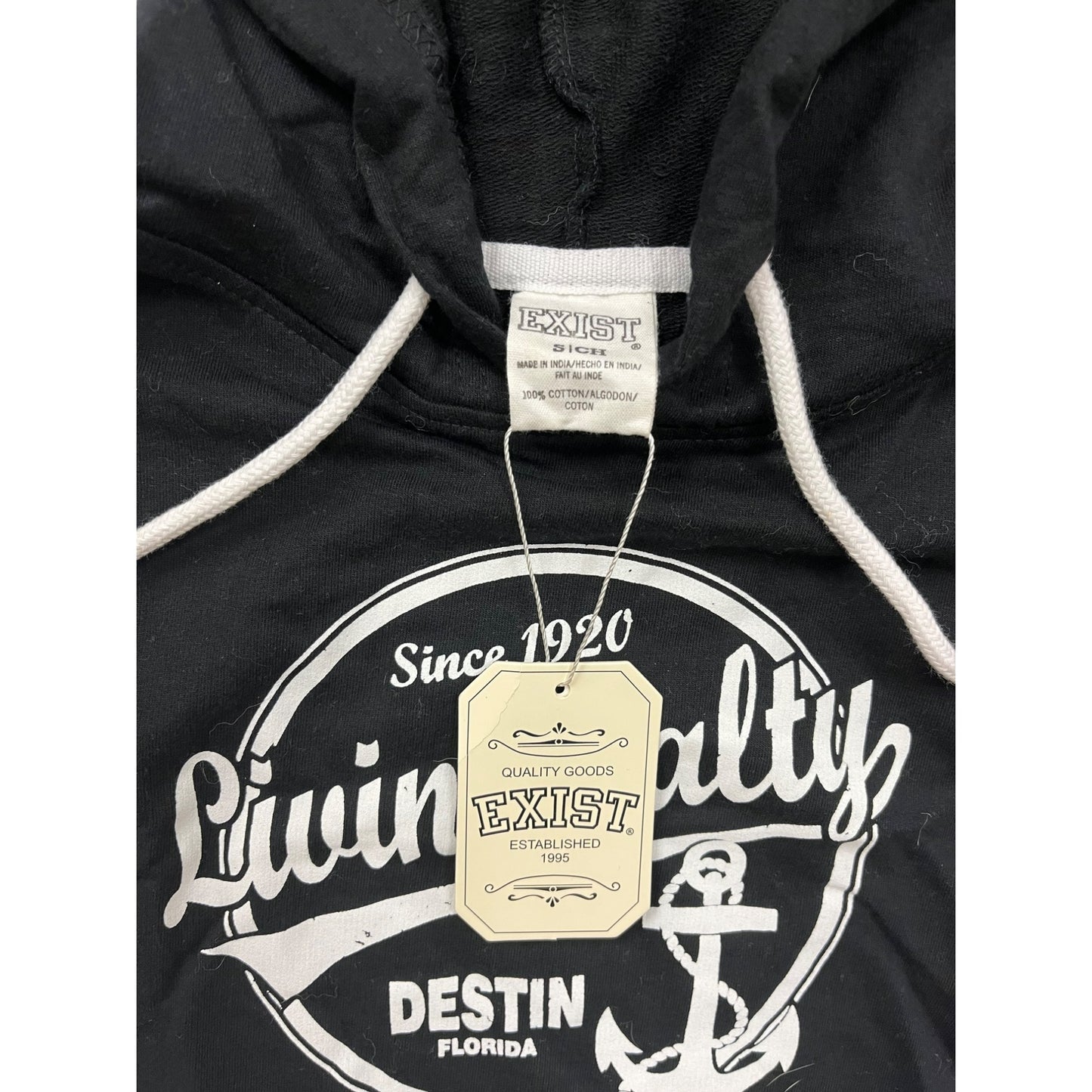 Women’s Exist Livin Salty Destin Florida Cropped Hoodie #6110