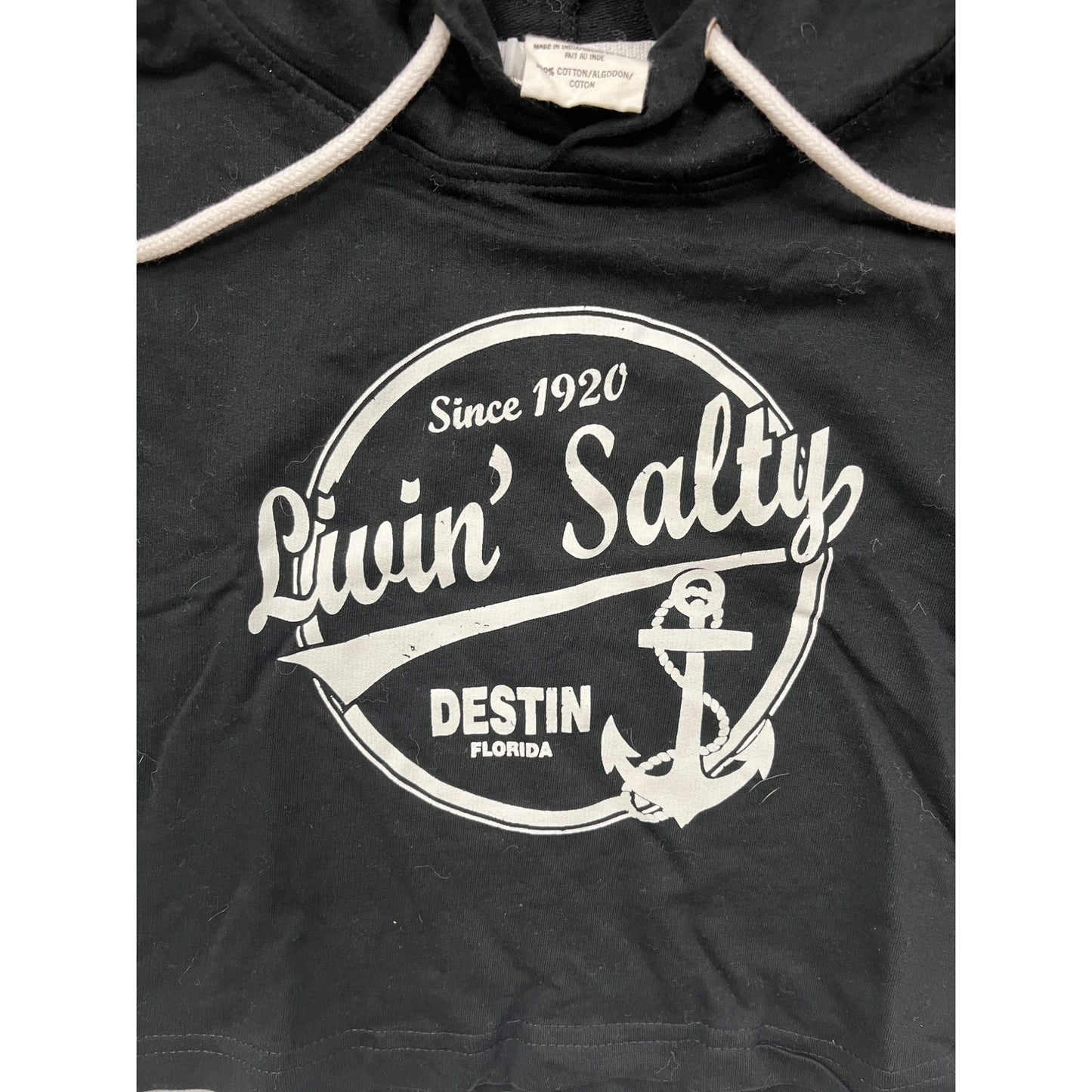 Women’s Exist Livin Salty Destin Florida Cropped Hoodie #6110
