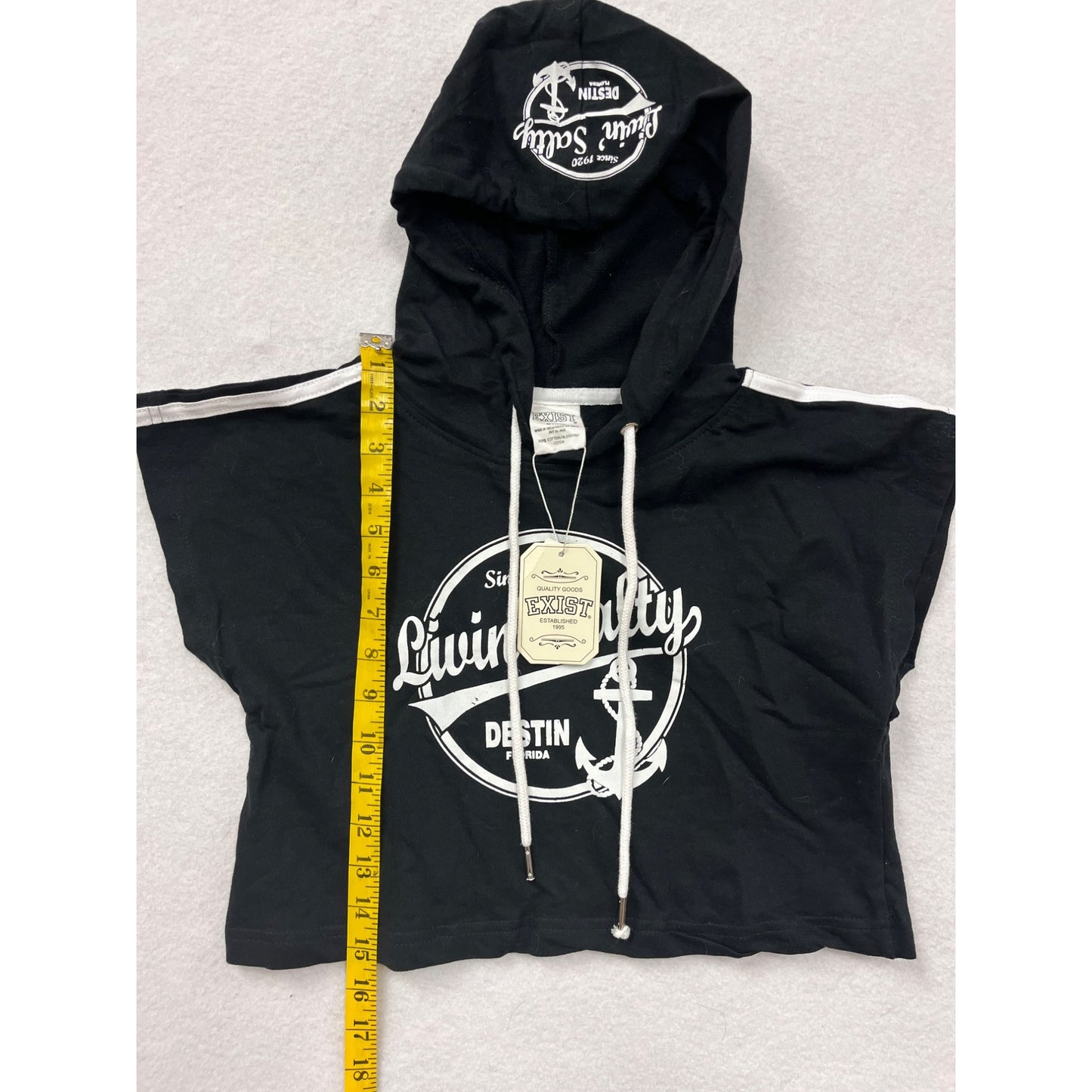 Women’s Exist Livin Salty Destin Florida Cropped Hoodie #6110