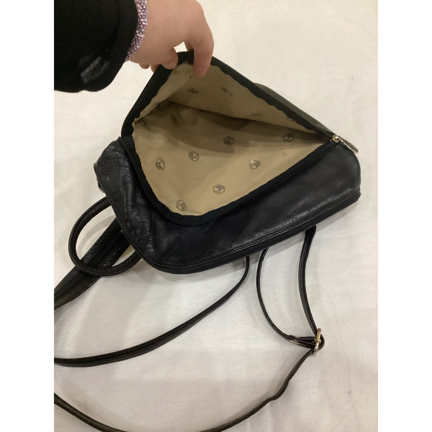 Valentina Leather crossbody Backpack