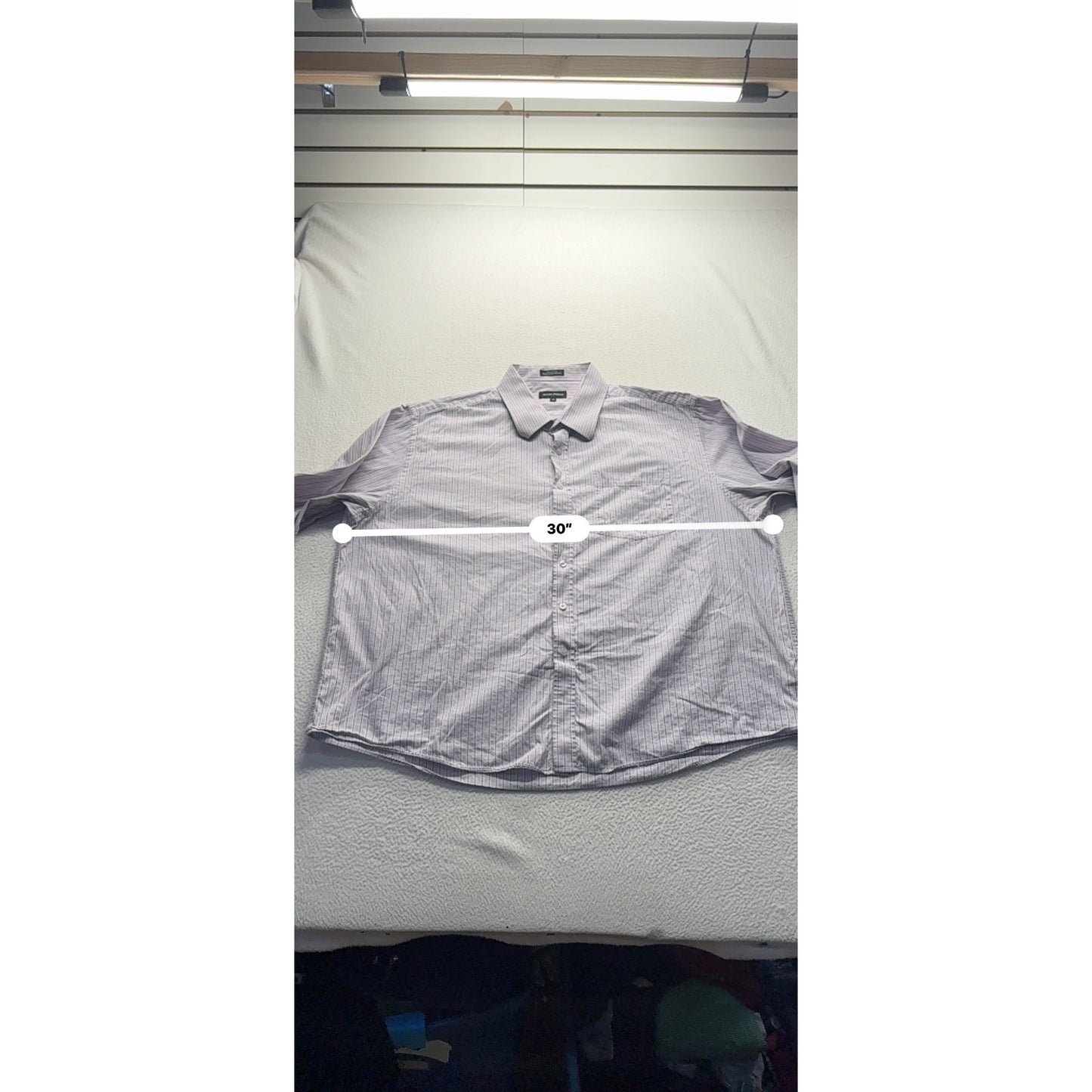 Michael Brandon Lavender Stripe Button-Up Shirt #7881