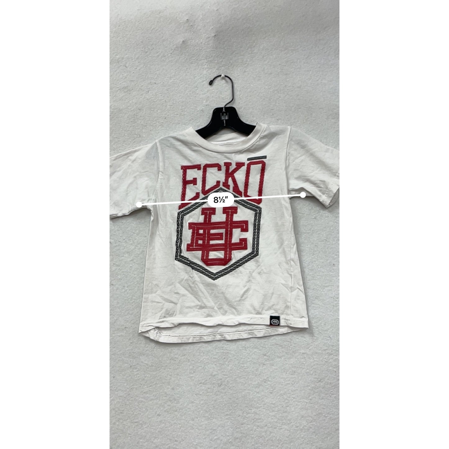 Ecko Unltd Boys Graphic T-Shirt White/Red Size 5/6 #6938
