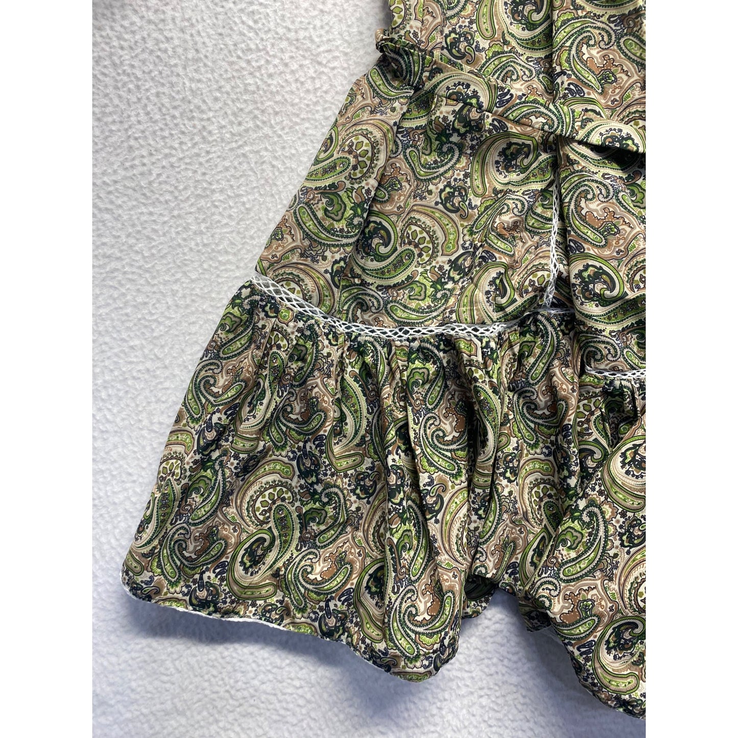 MLM Off-Shoulder Paisley Print Long Sleeve Dress XS #7108