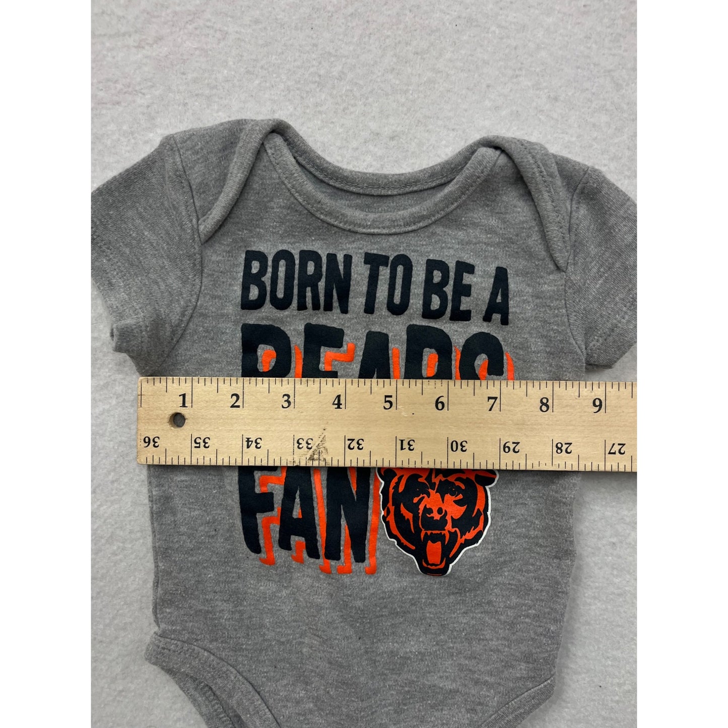 Born To Be A Bears Fan Baby Bodysuit 6/9M #6545