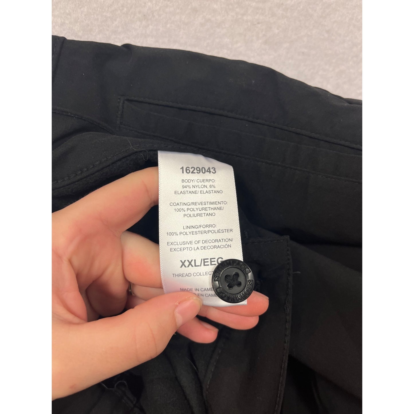 Womens 2XL Stormpack Black Fleece-Lined Pants #8396