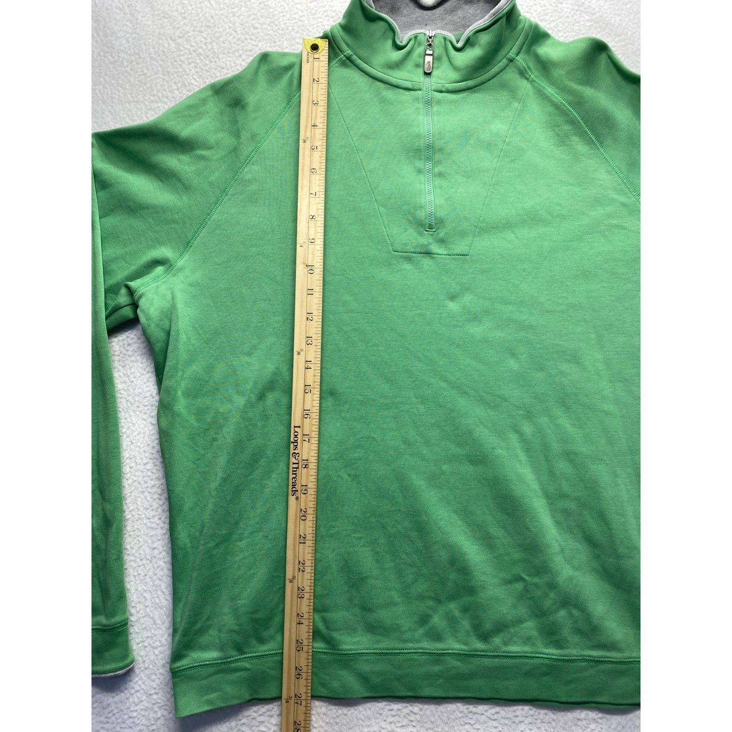 Bobby Jones Mens Green 1/4 Zip Pullover Pima Cotton #7017