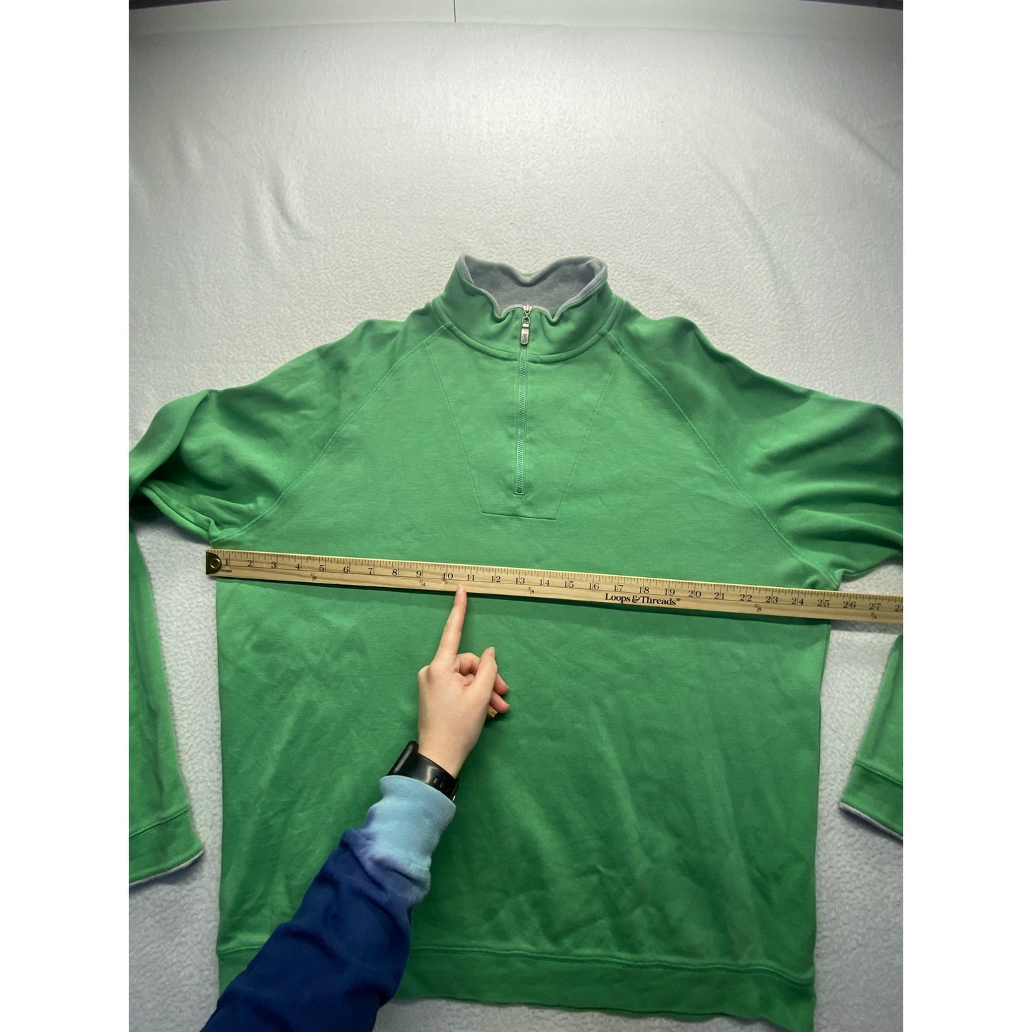Bobby Jones Mens Green 1/4 Zip Pullover Pima Cotton #7017