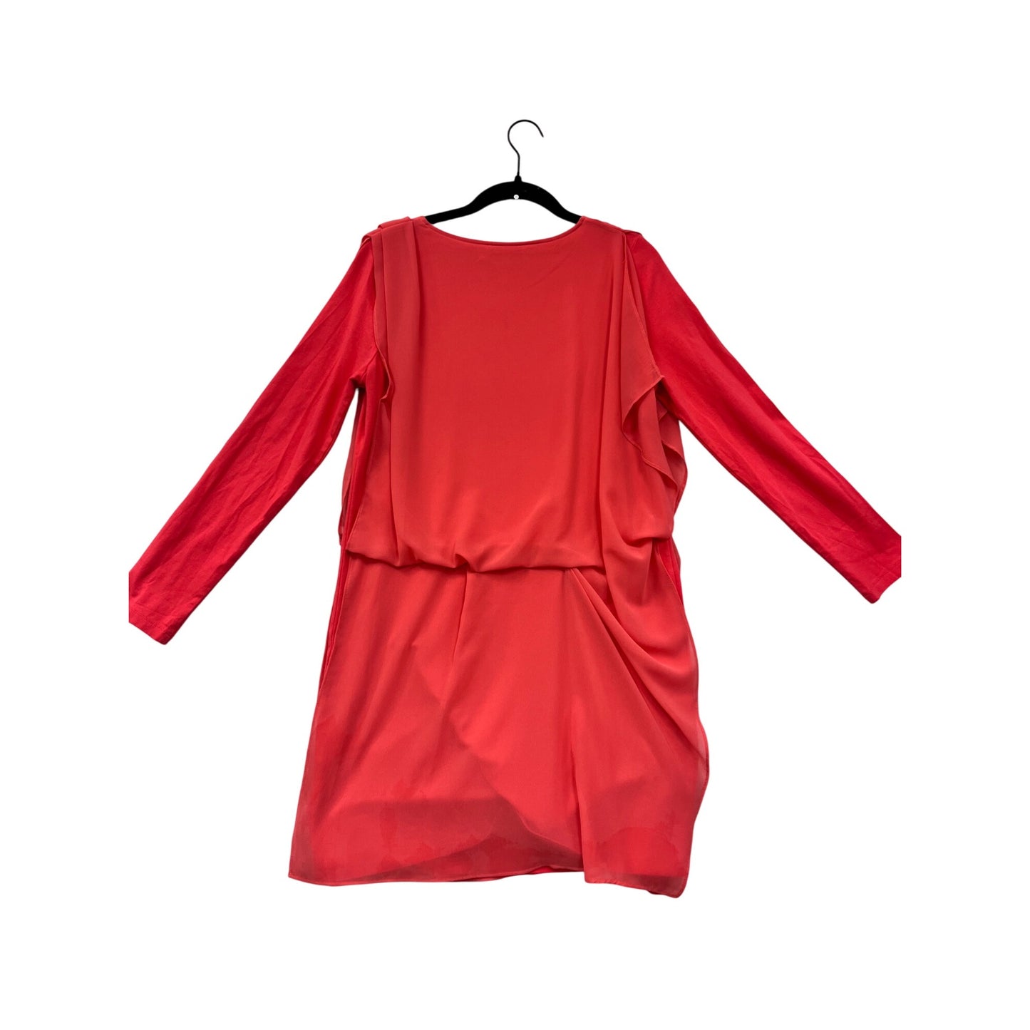 Red Ginkoo Womens Long Sleeve Layered Dress Size 36 #41A
