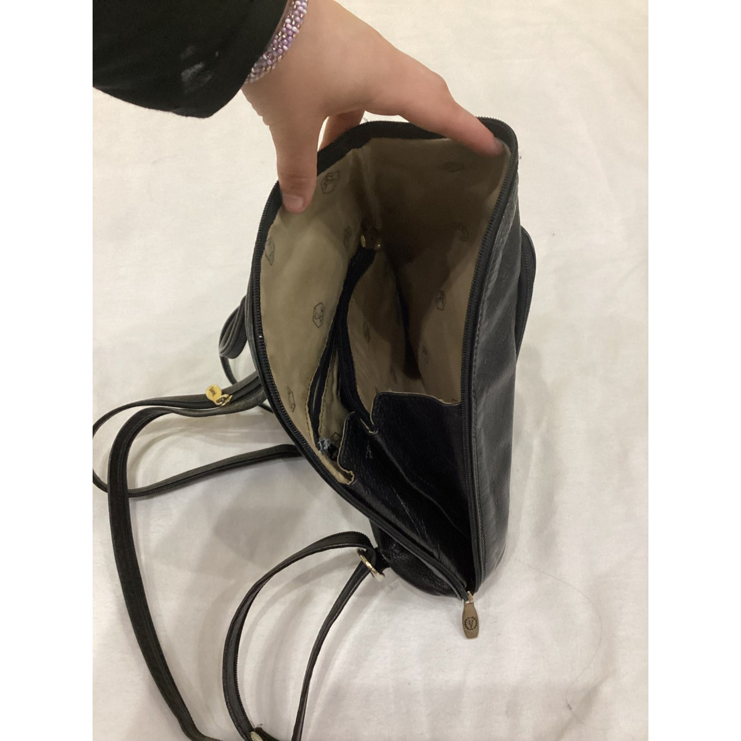 Valentina Leather crossbody Backpack