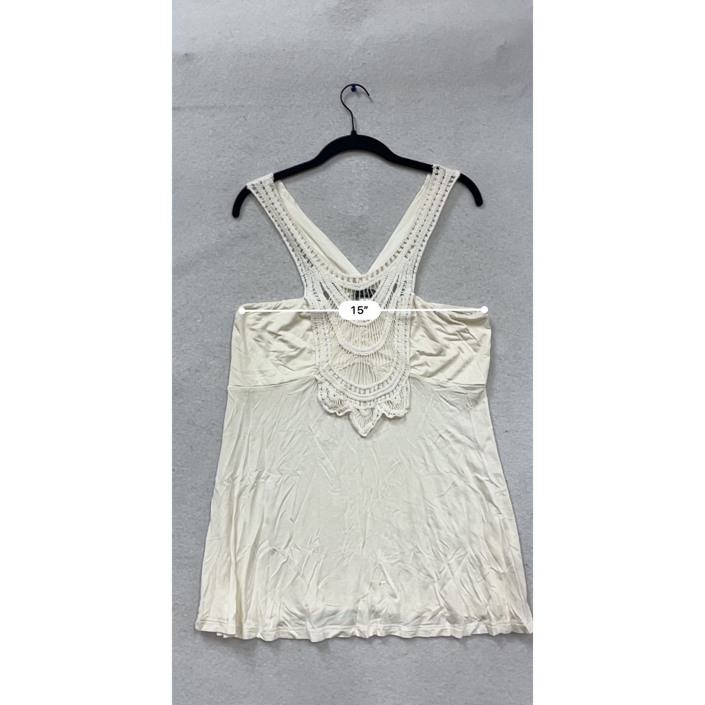 White Venus Crochet Racerback Tank Top #691A