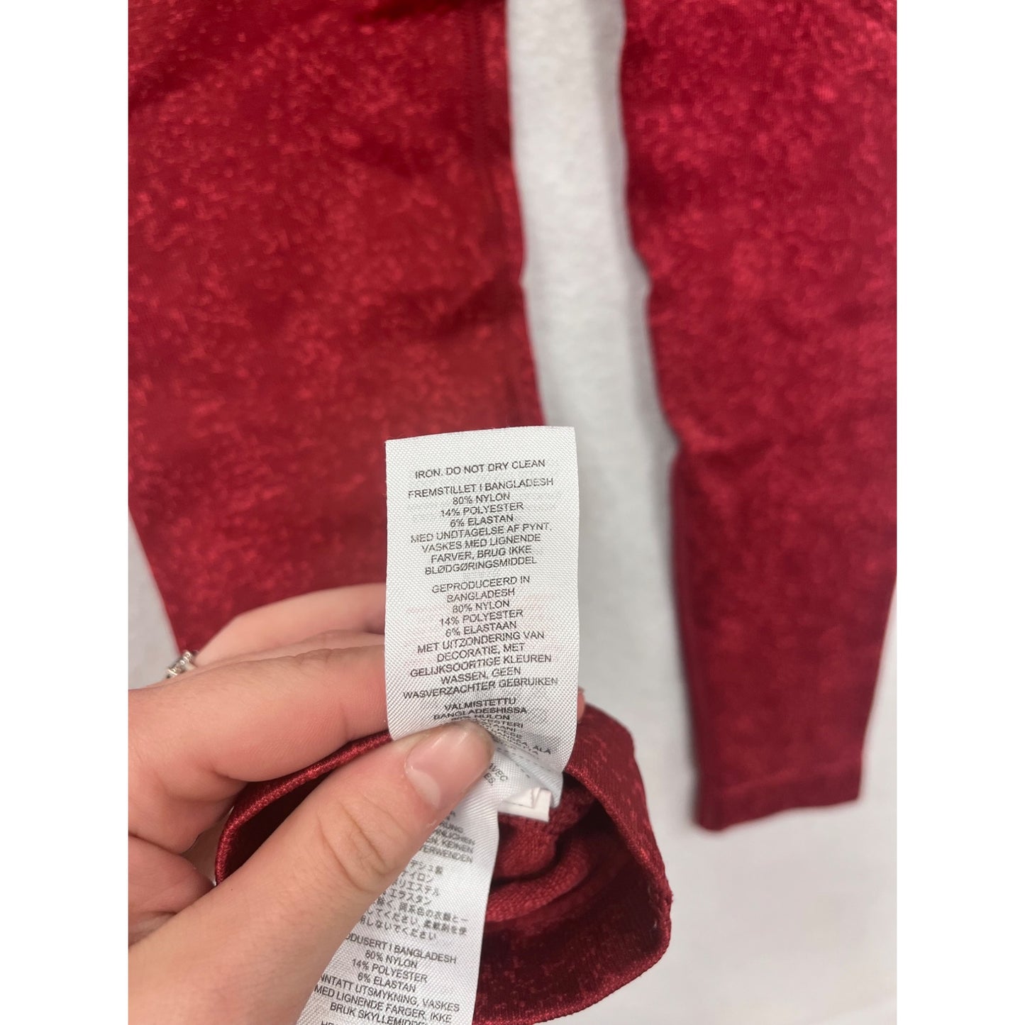 Gymshark Womens Red High-Waisted Seamless Leggings Size S #6823