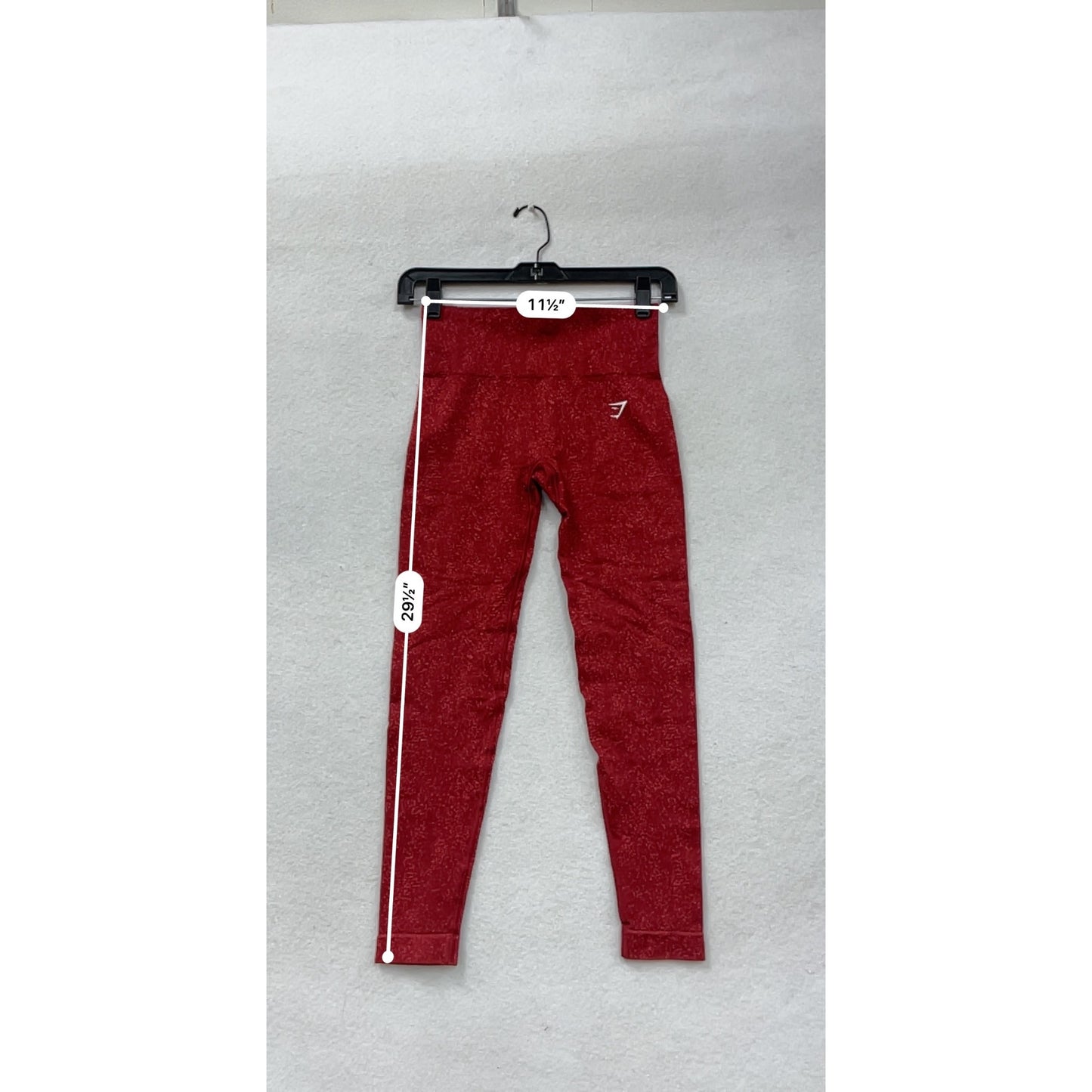 Gymshark Womens Red High-Waisted Seamless Leggings Size S #6823