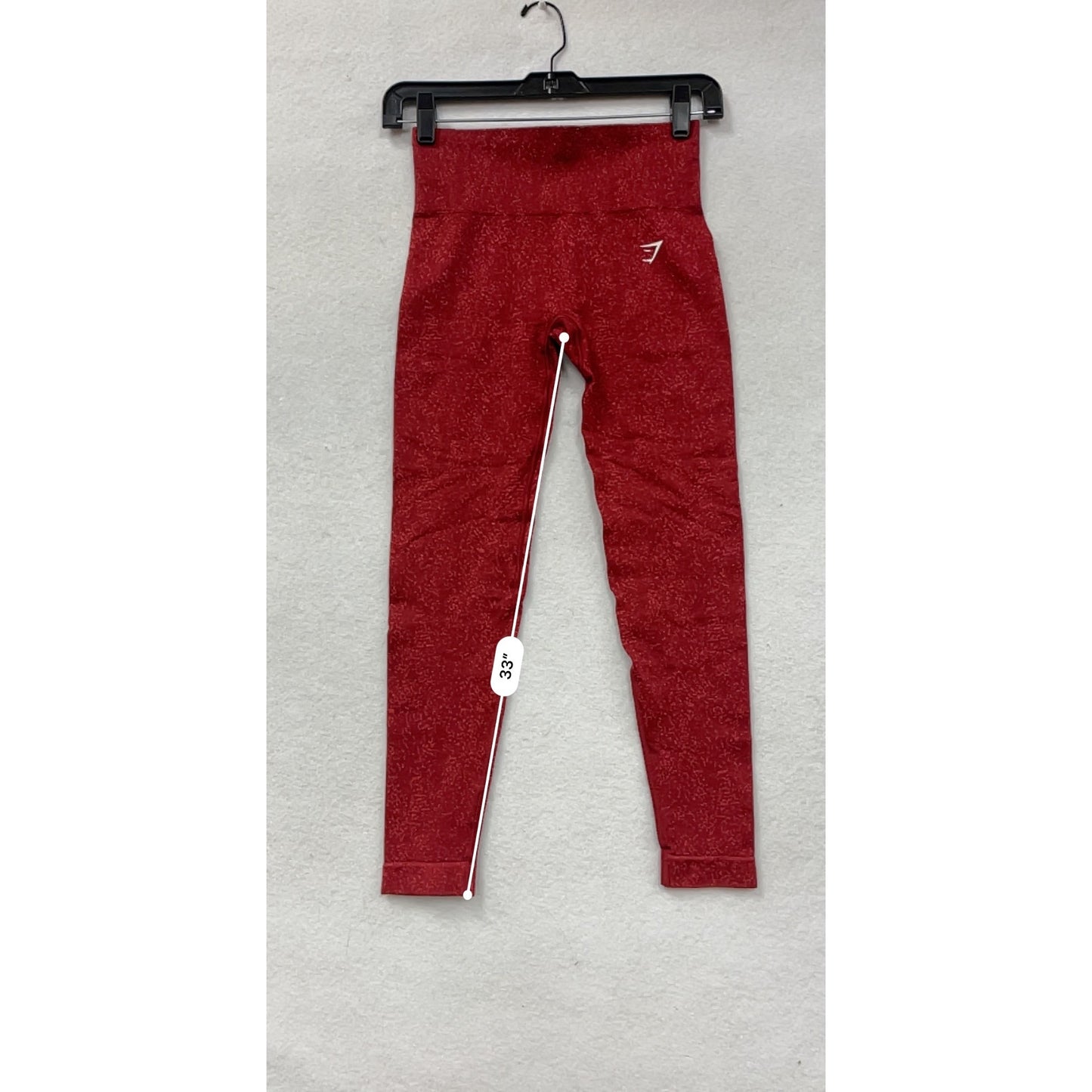 Gymshark Womens Red High-Waisted Seamless Leggings Size S #6823