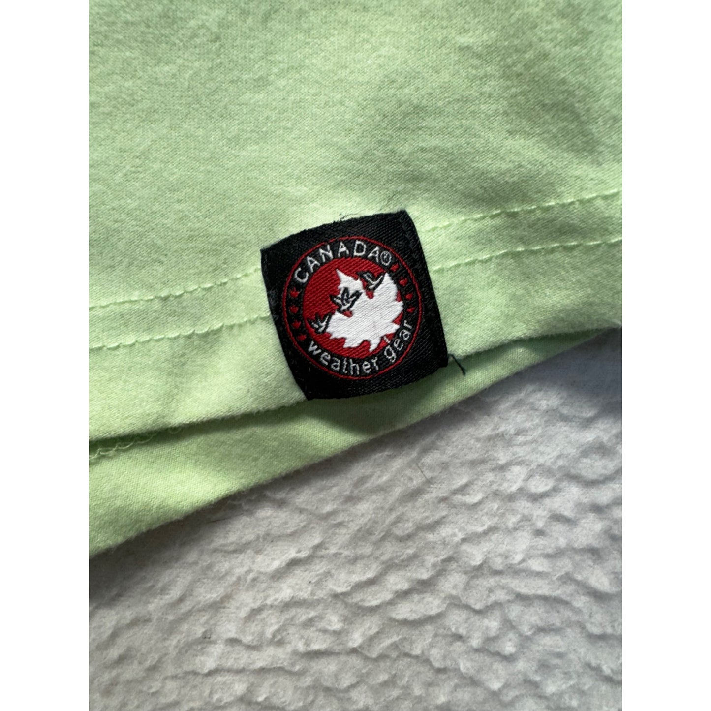 Canada Weathergear Mint Green & Gray Short Sleeve Womens T-Shirt M #7824